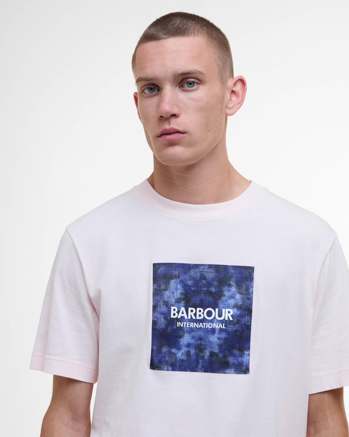 Barbour International Camo Ikat Mens T-Shirt - Quartz Pink