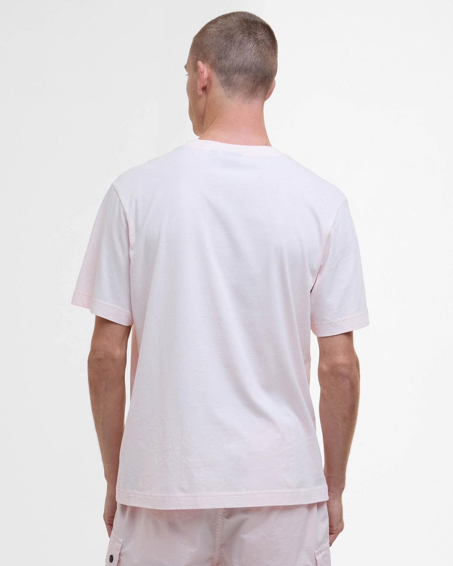 Barbour International Camo Ikat Mens T-Shirt - Quartz Pink