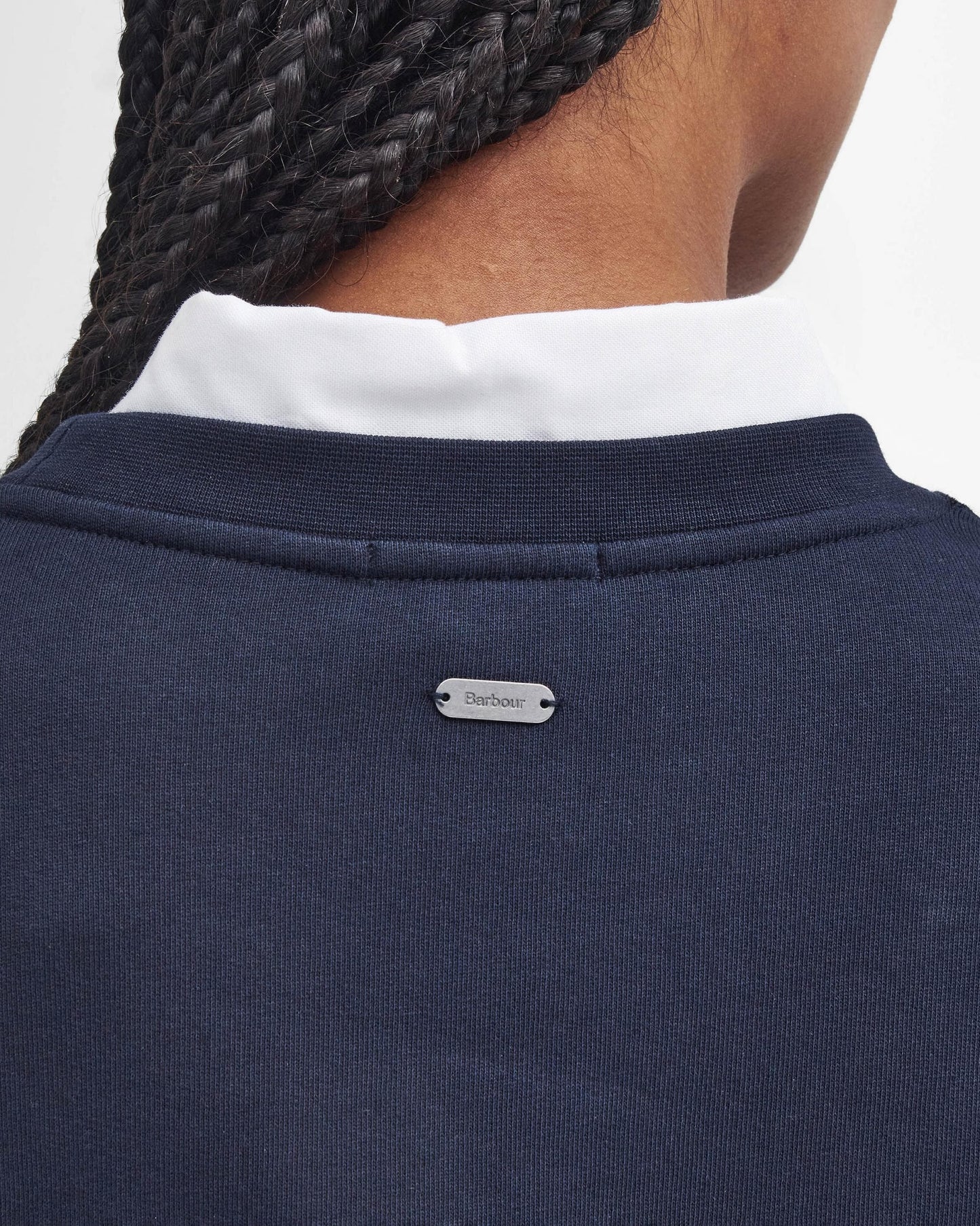 Barbour Northumberland Womens Drop Shoulder Sweatshirt - Navy/Cloud