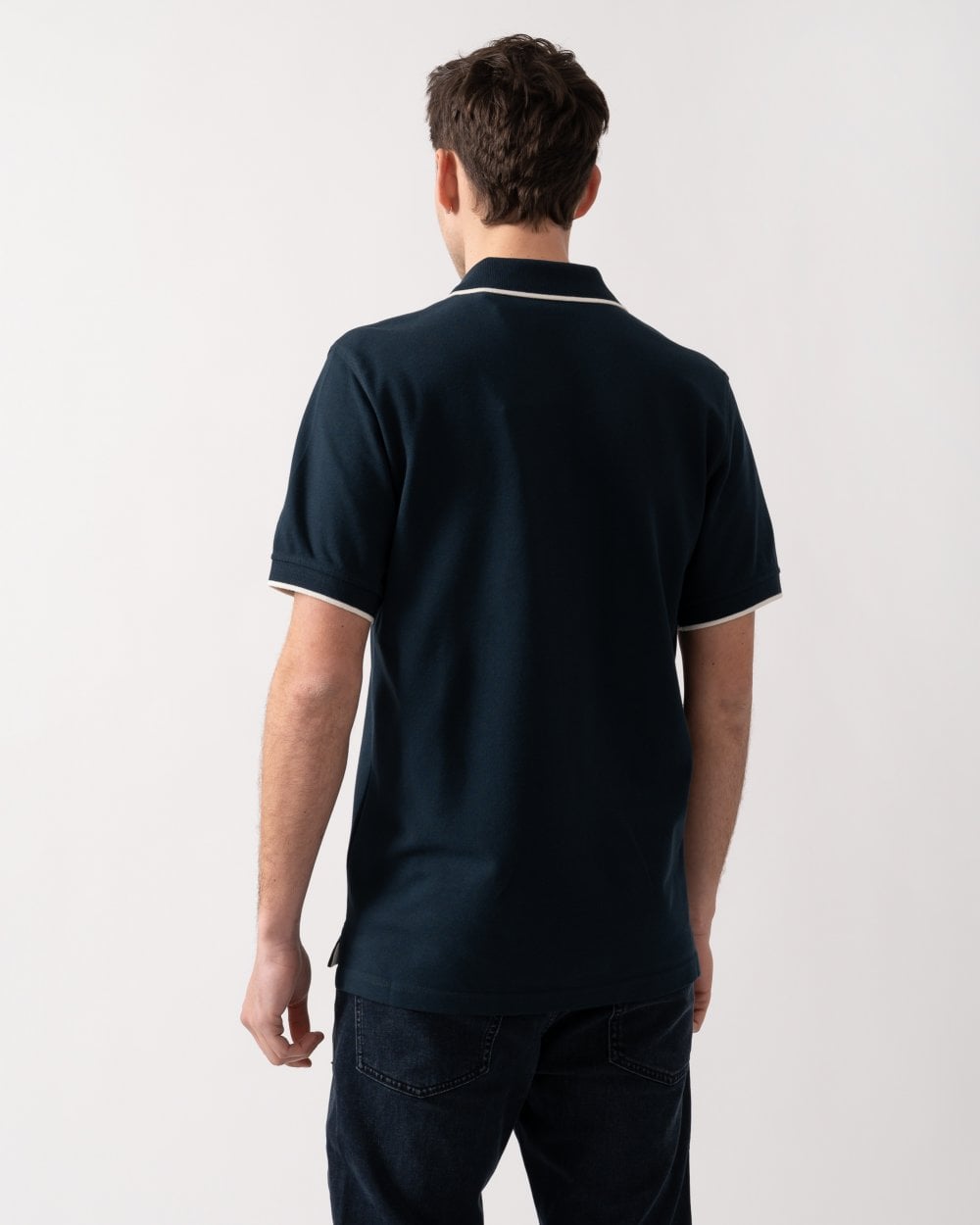 Belstaff Mens Tipped Polo - Dark Ink