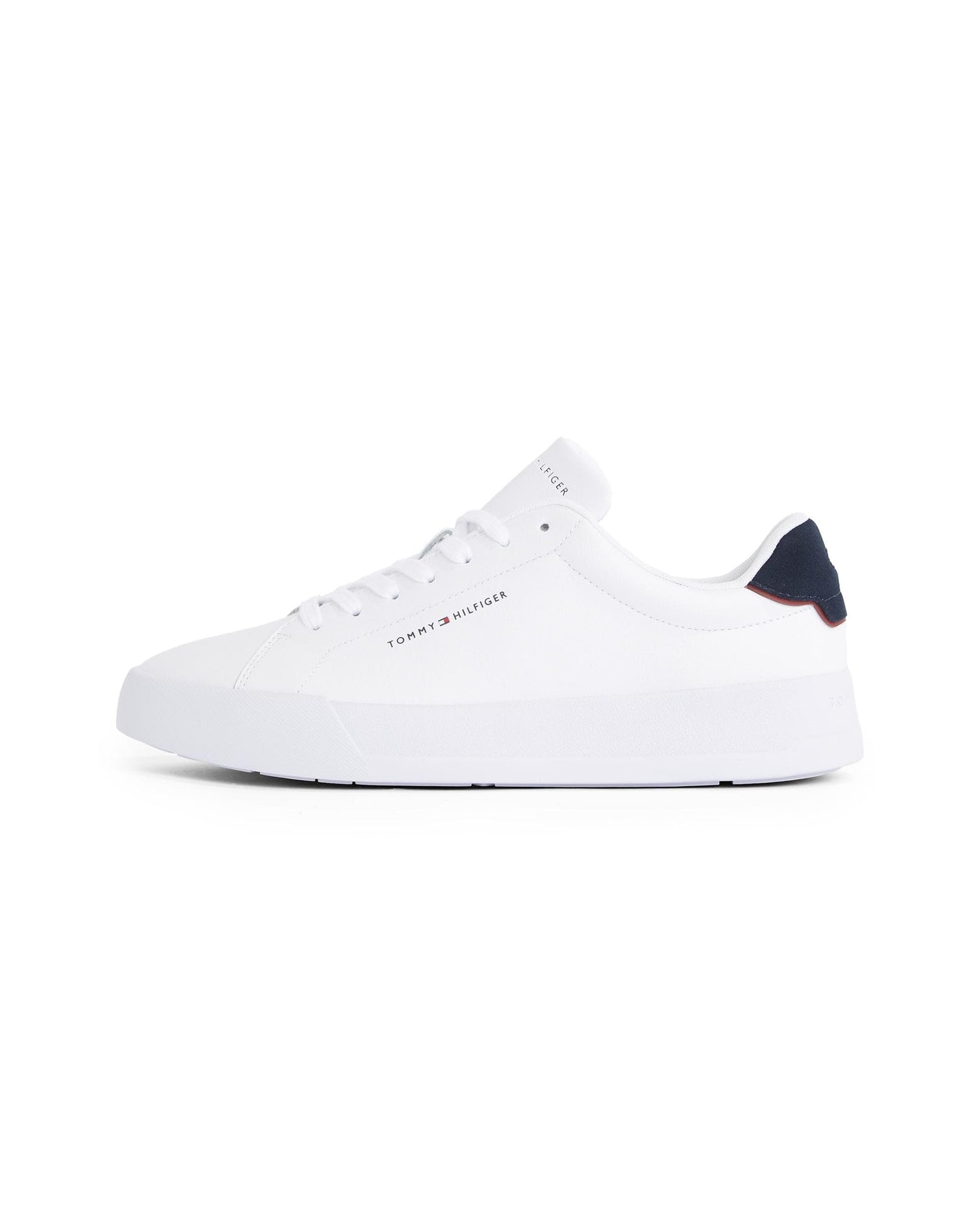 Tommy Hilfiger Court Leather Detailed Mens Trainer - White/Desert Sky