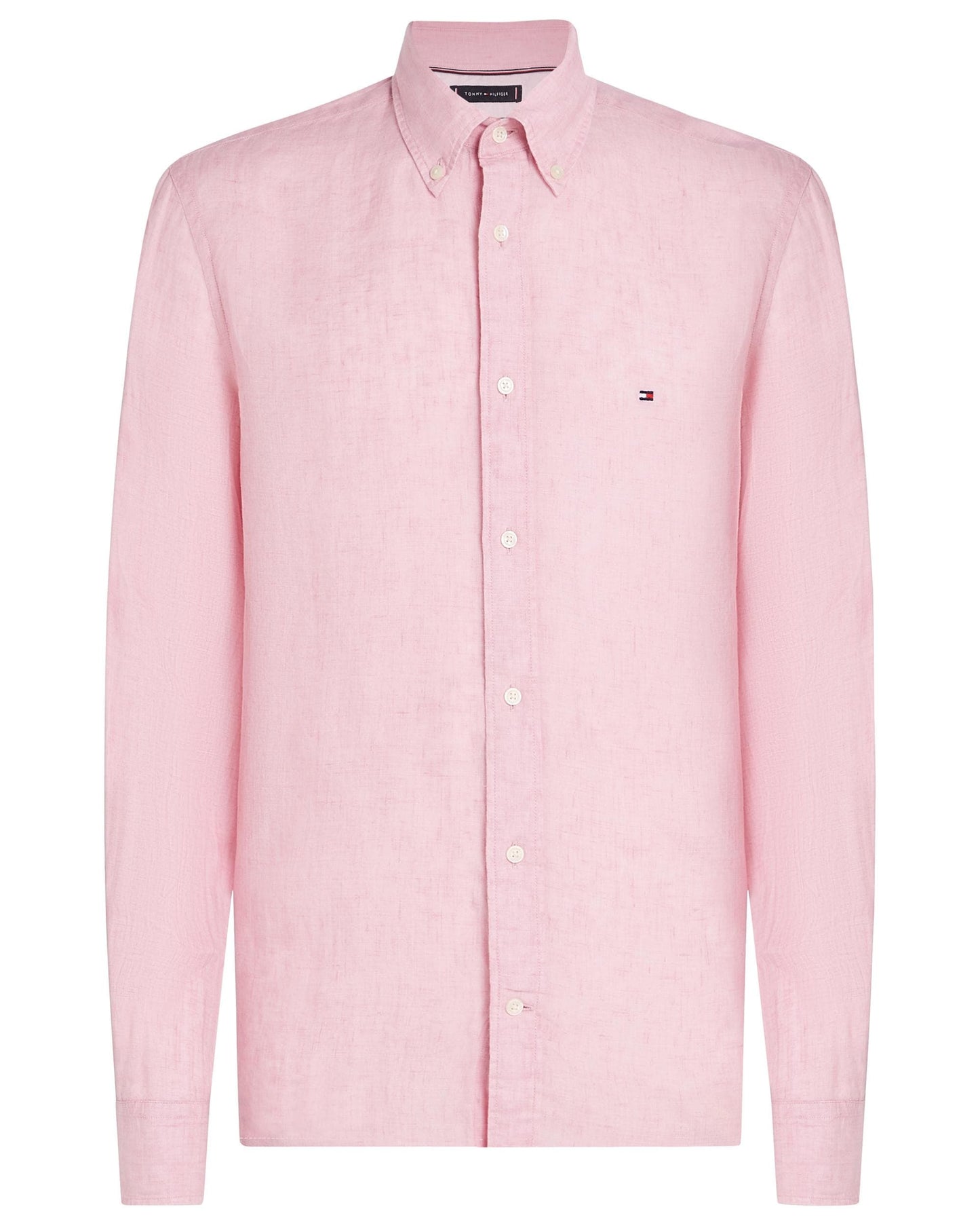 Tommy Hilfiger Pigment Dyed Solid Mens Shirt - Classic Pink
