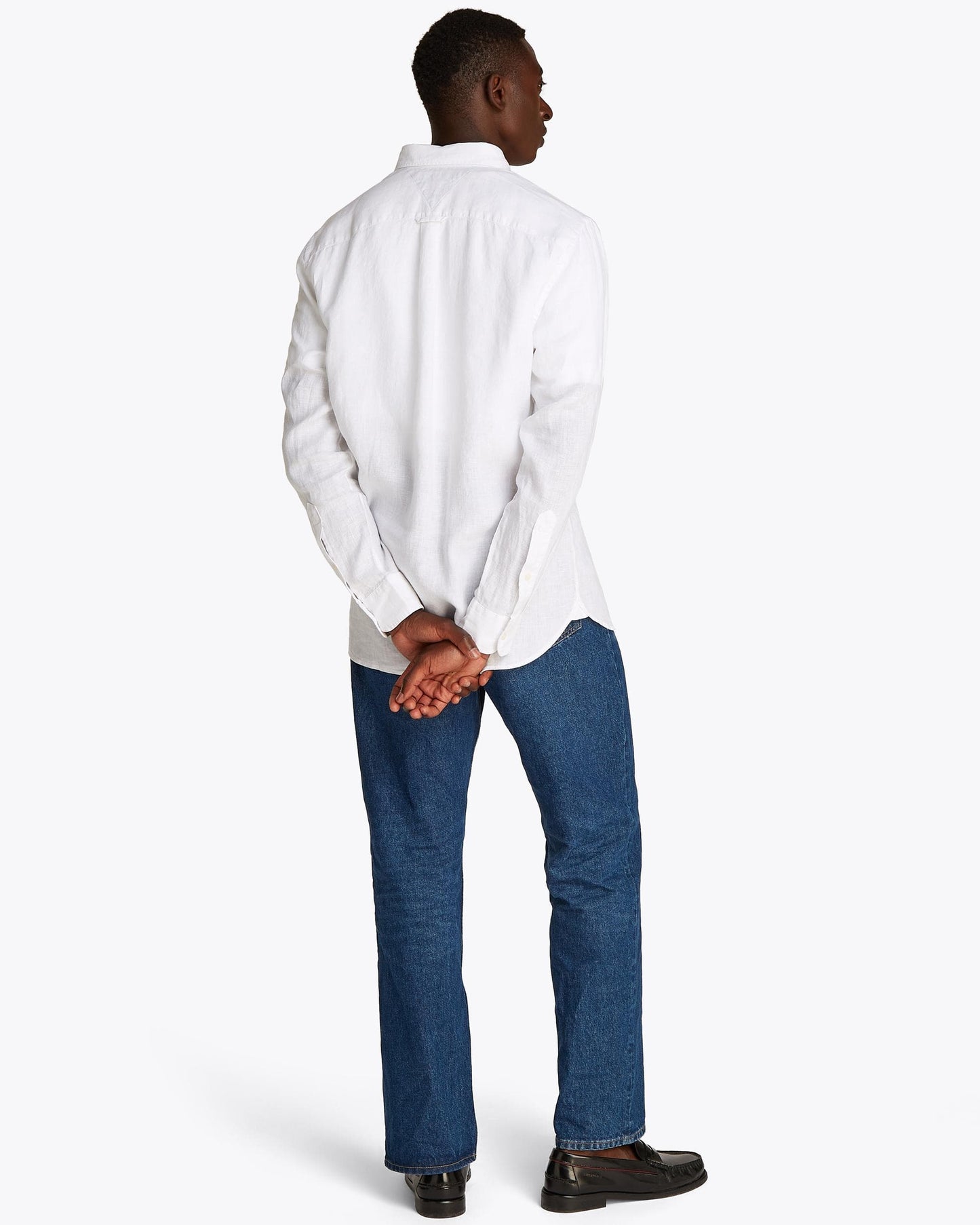 Tommy Hilfiger Pigment Dyed Solid Mens Shirt - Optic White