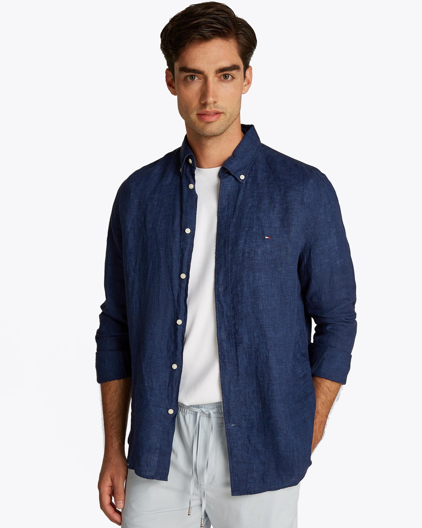 Tommy Hilfiger Pigment Dyed Solid Mens Shirt