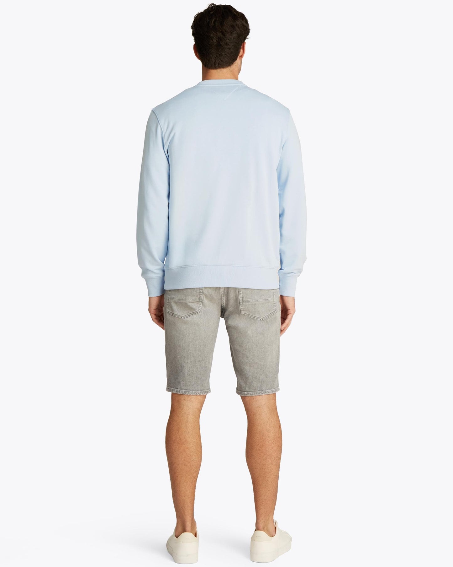 Tommy Hilfiger Essential Mens Terry Cotton Crew Neck - Breezy Blue