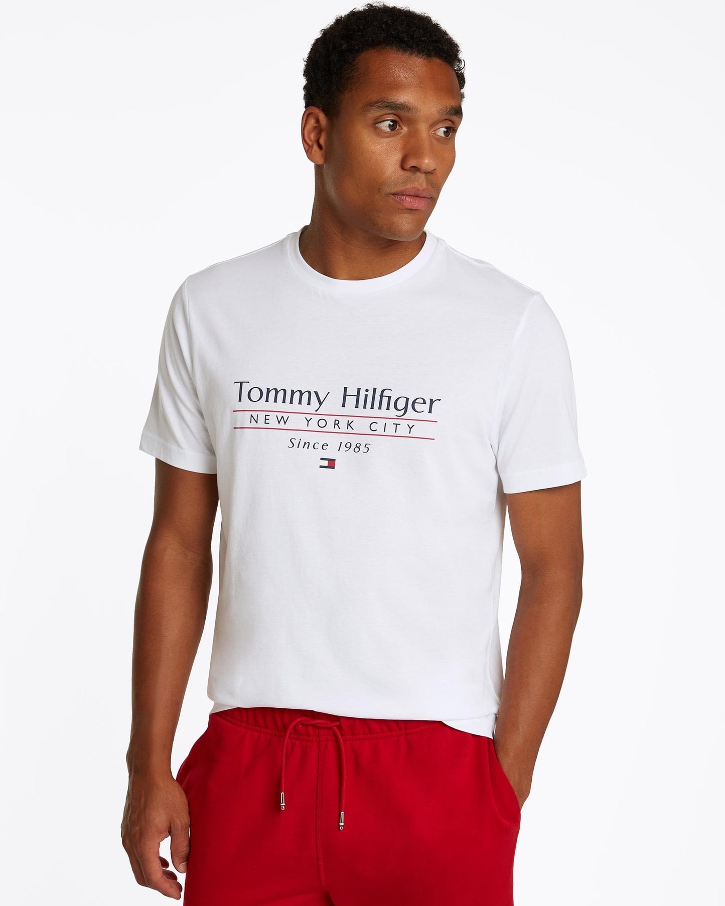 Tommy Hilfiger Center Stack Mens T Shirt - White