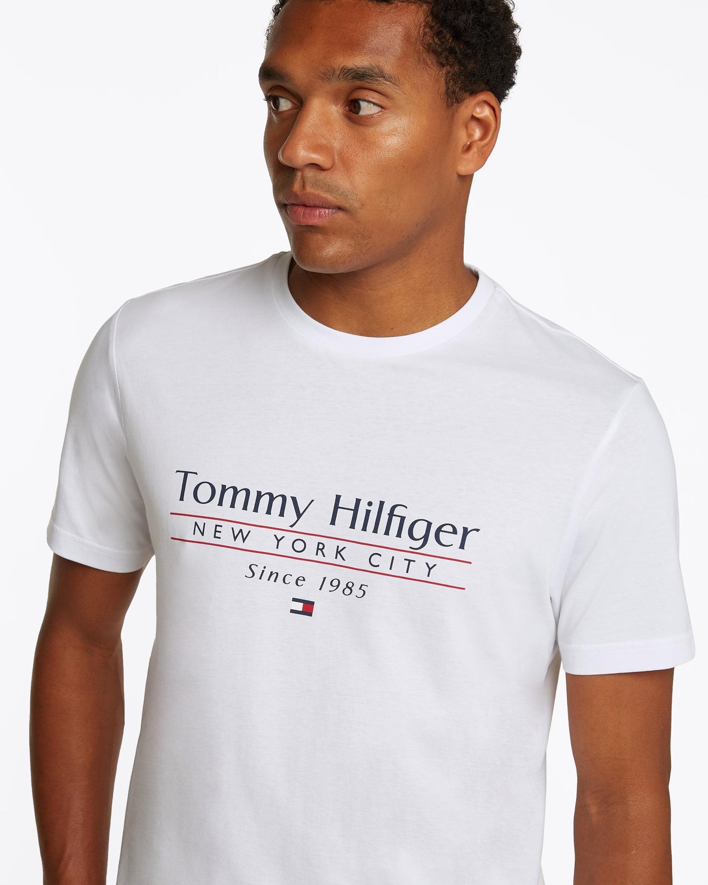 Tommy Hilfiger Center Stack Mens T Shirt - White