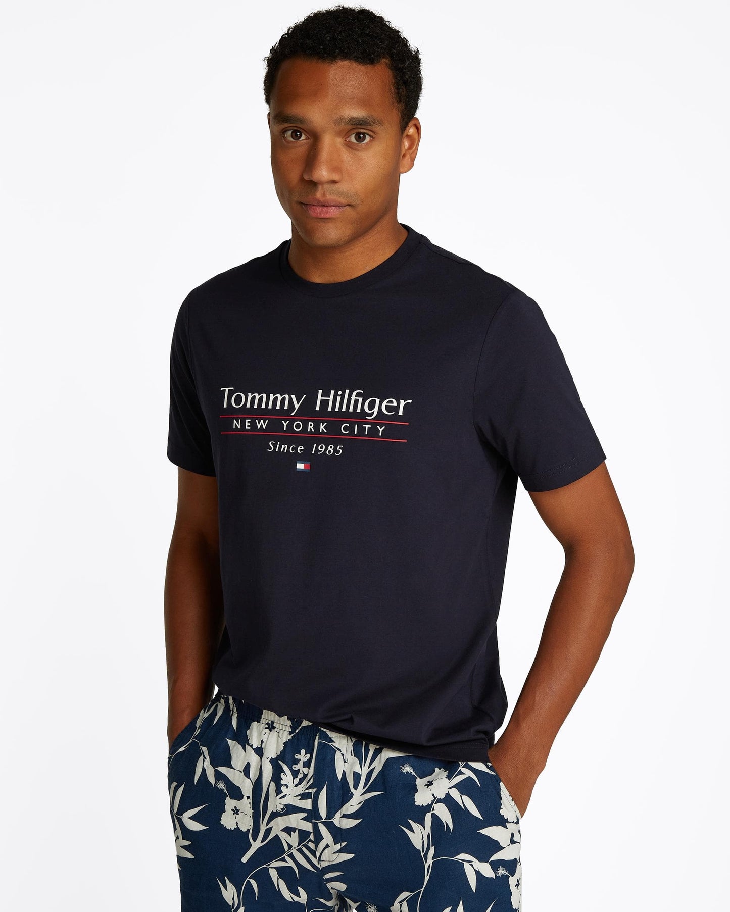 Tommy Hilfiger Center Stack Mens T Shirt - Desert Sky