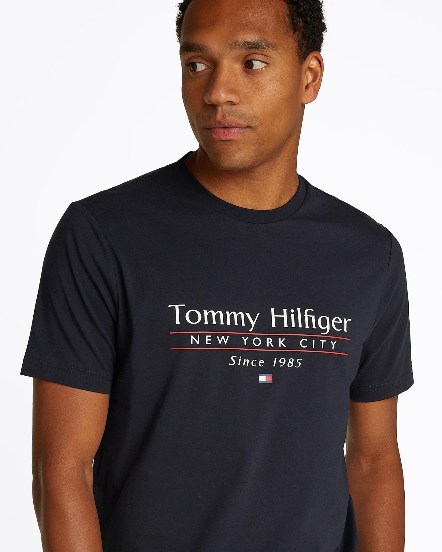 Tommy Hilfiger Center Stack Mens T Shirt - Desert Sky