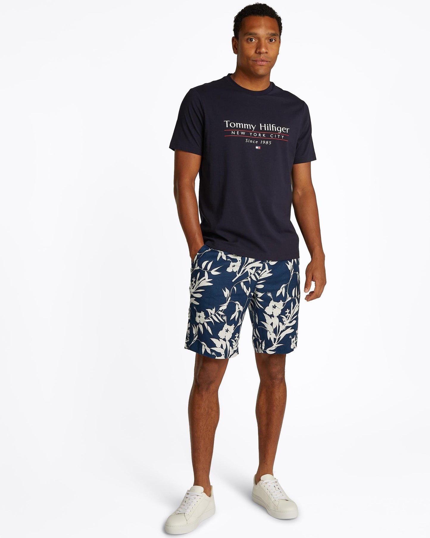 Tommy Hilfiger Center Stack Mens T Shirt - Desert Sky