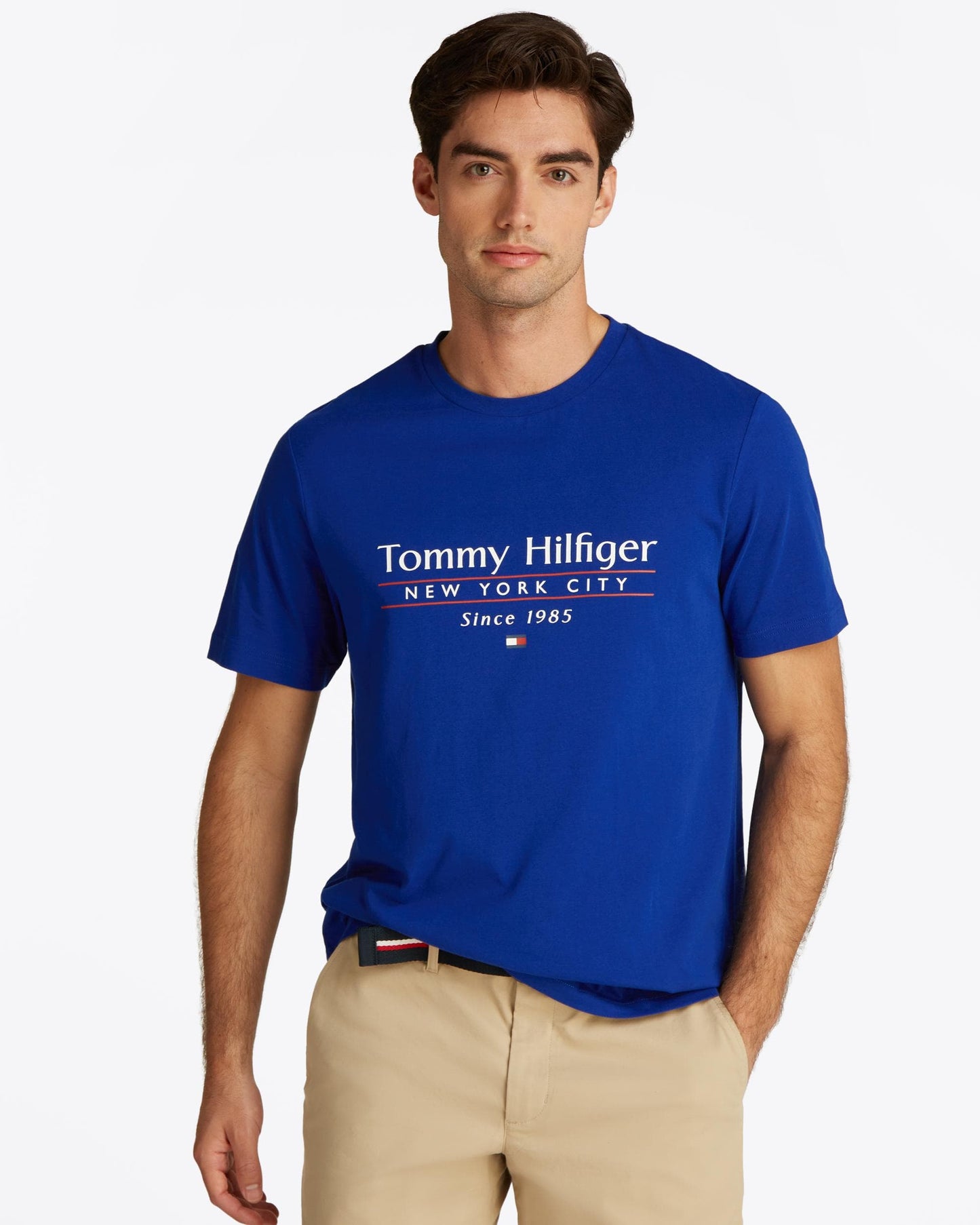 Tommy Hilfiger Center Stack Mens T Shirt - Wedge Blue