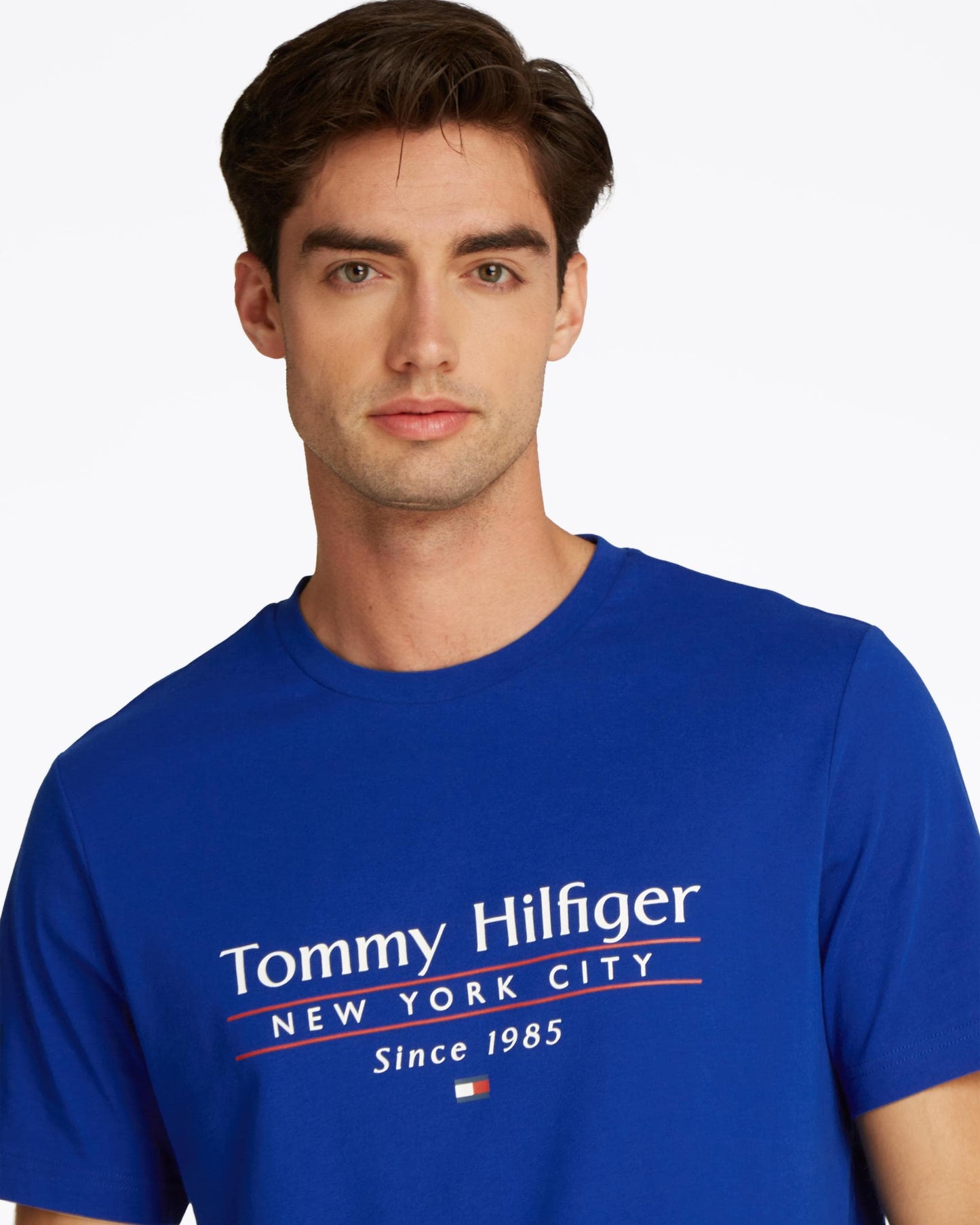 Tommy Hilfiger Center Stack Mens T Shirt - Wedge Blue
