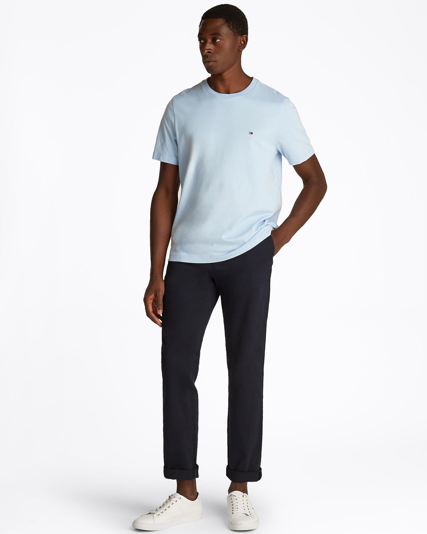 Tommy Hilfiger Essential Seasonal Regular Fit Solid Mens T-Shirt - Breezy Blue