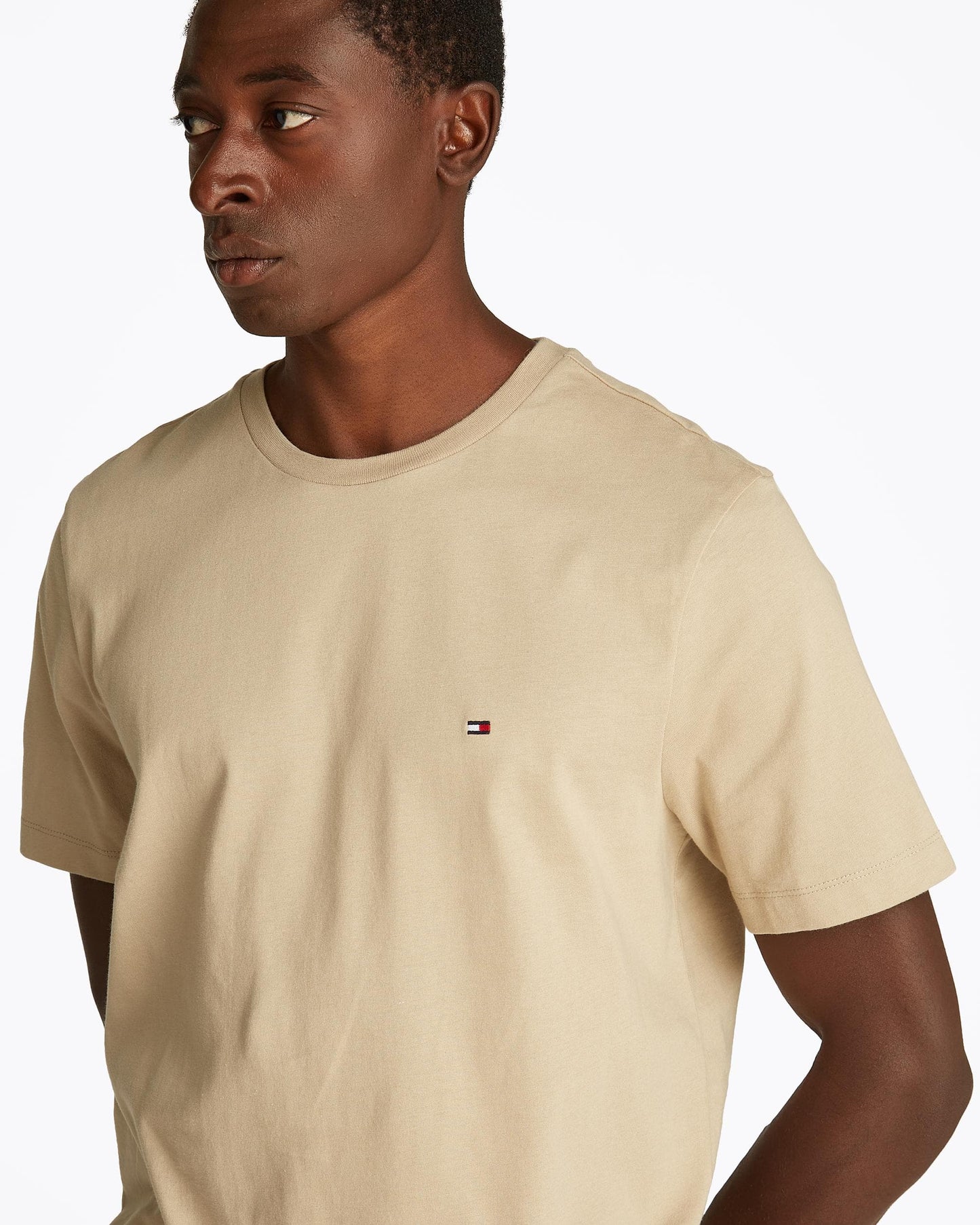 Tommy Hilfiger Essential Seasonal Regular Fit Solid Mens T-Shirt - Sandalwood