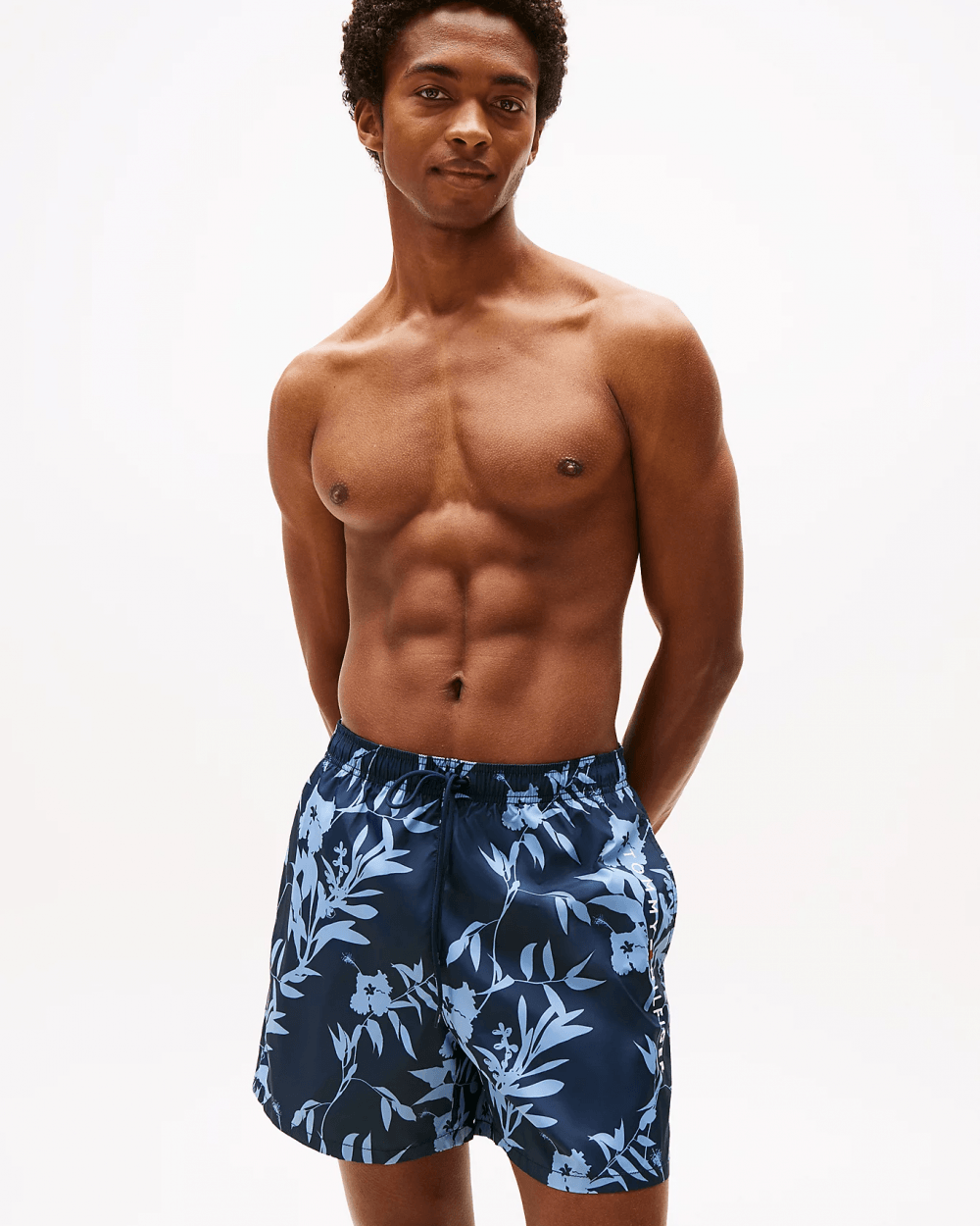 Tommy Hilfiger Tommy Hilfiger Medium Drawstring Leaf Print Mens Swim Shorts