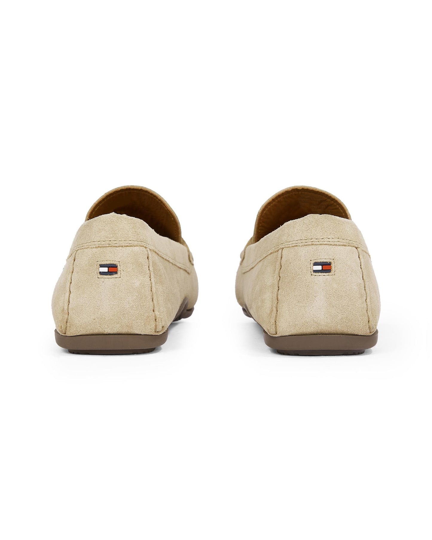 Tommy Hilfiger Casual Hilfiger Mens Suede Driving Shoes - Beige/Brown