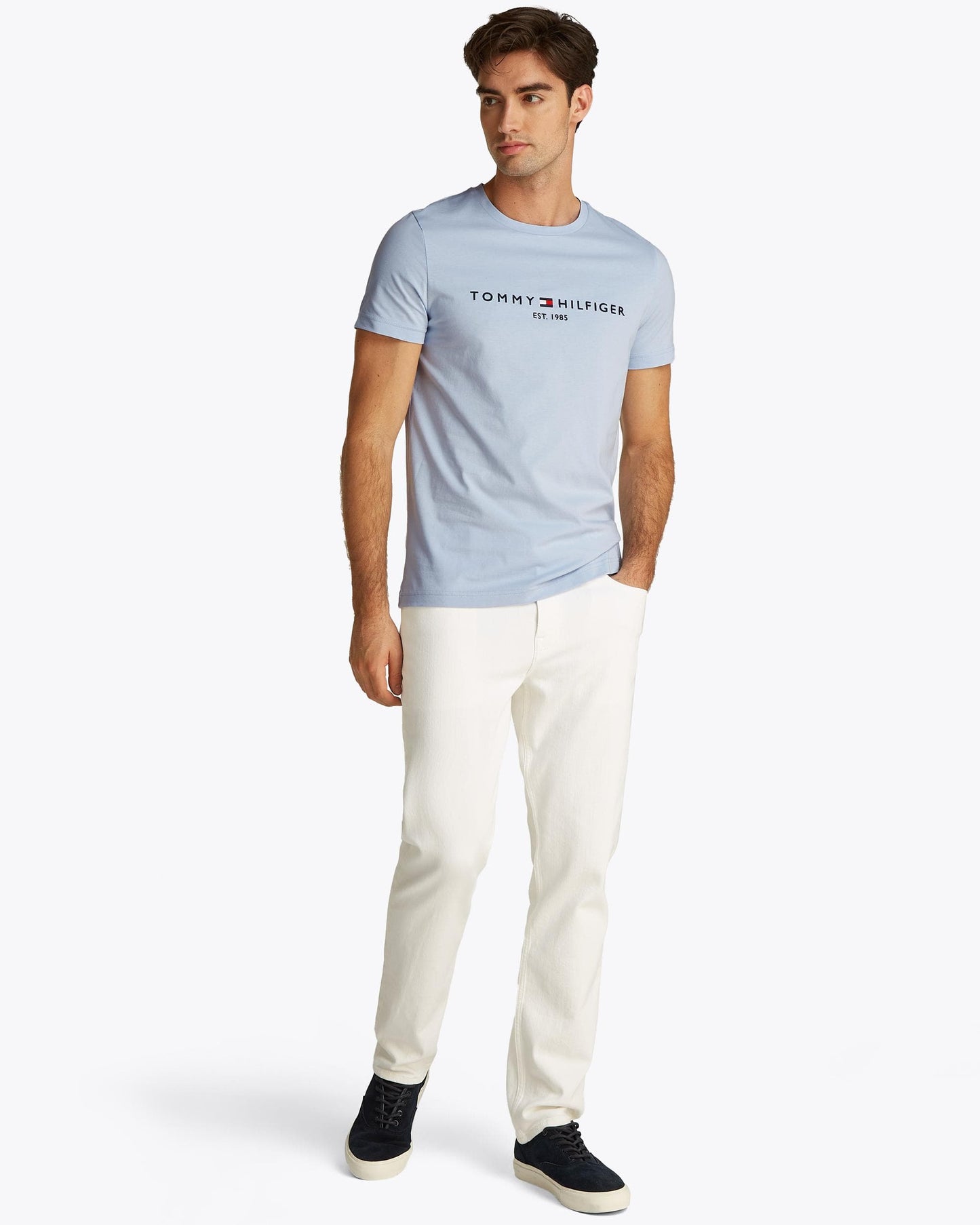 Tommy Hilfiger Tommy Logo Basic Mens T-Shirt - Breezy Blue