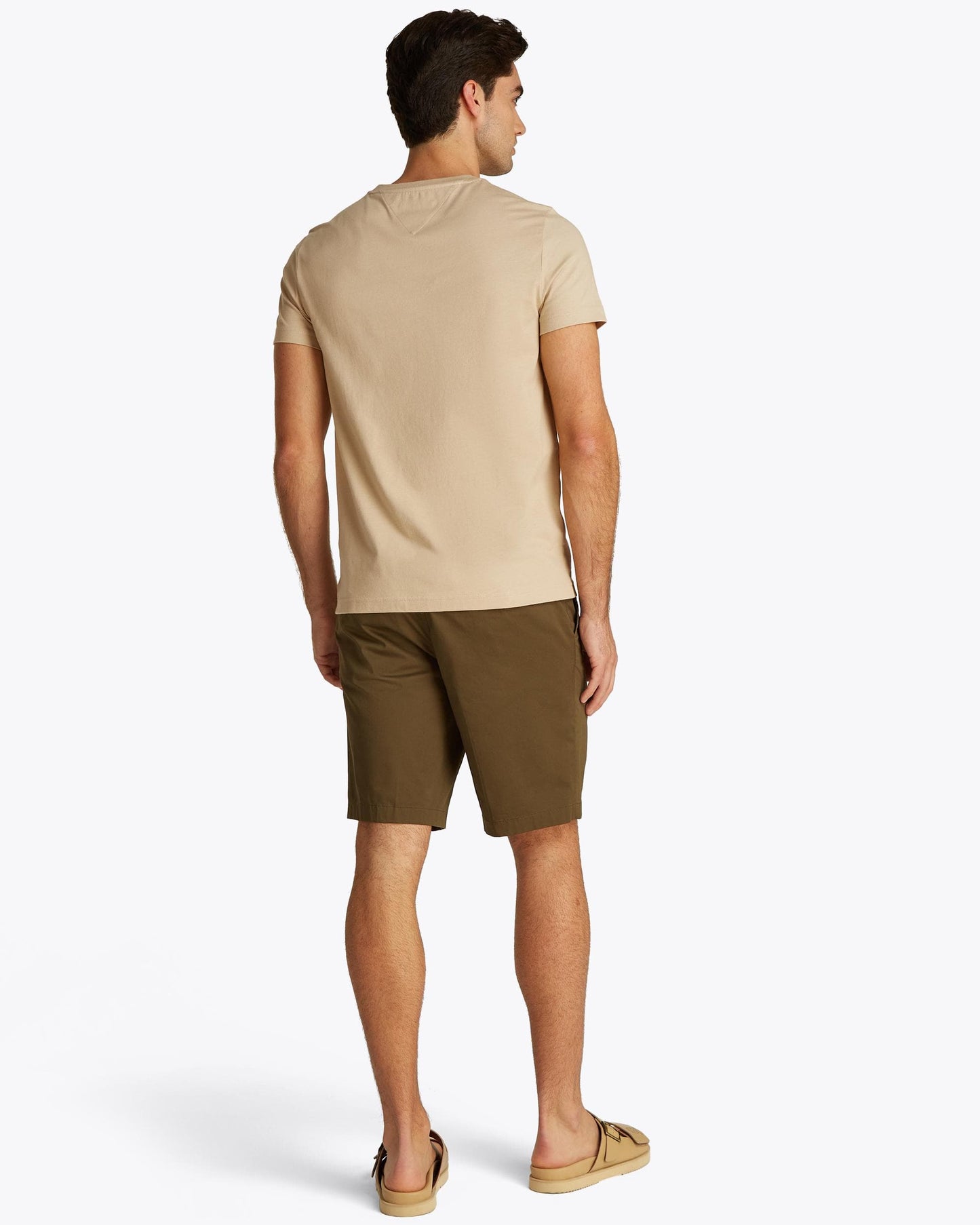 Tommy Hilfiger Tommy Logo Basic Mens T-Shirt - Sandalwood