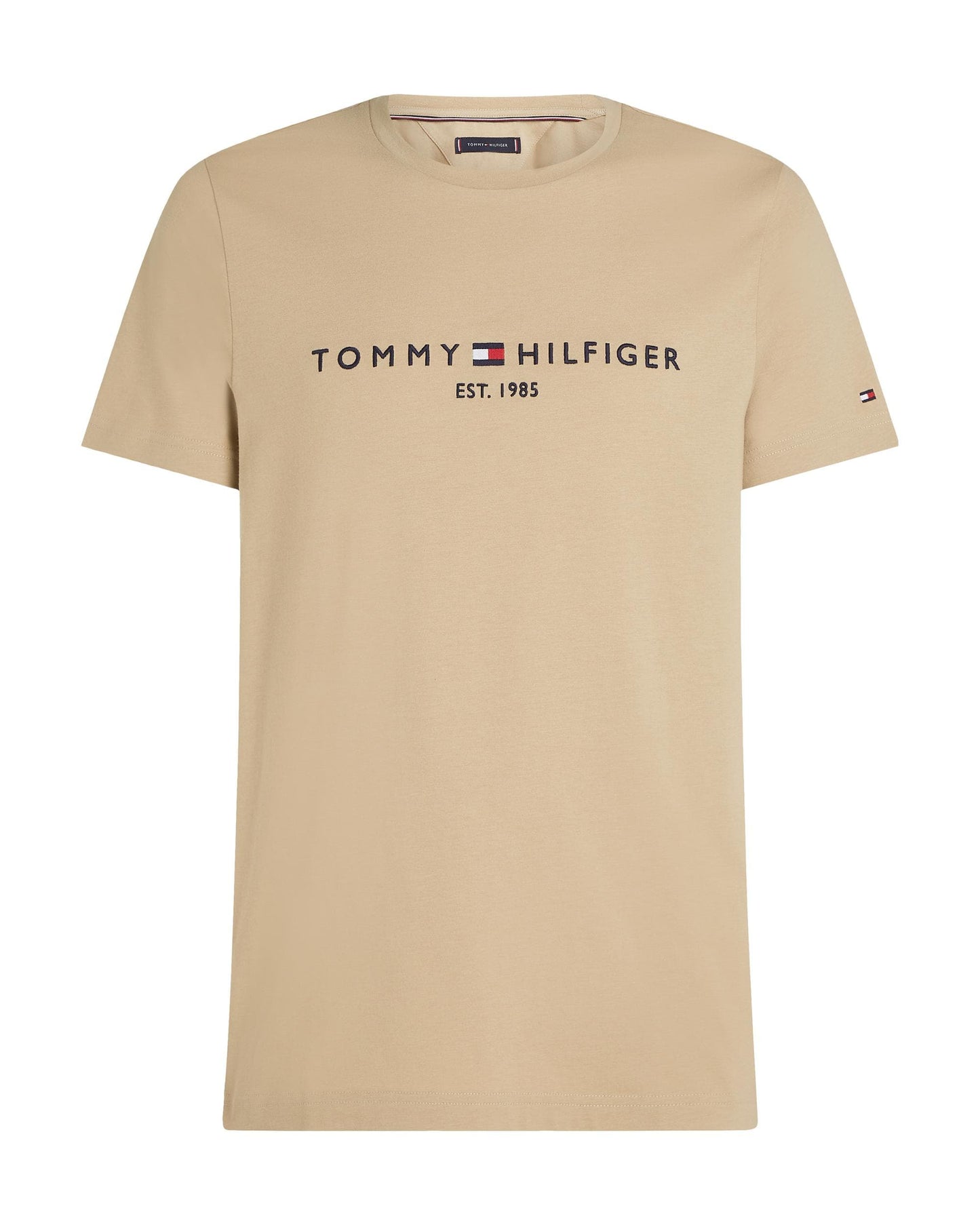 Tommy Hilfiger Tommy Logo Basic Mens T-Shirt - Sandalwood