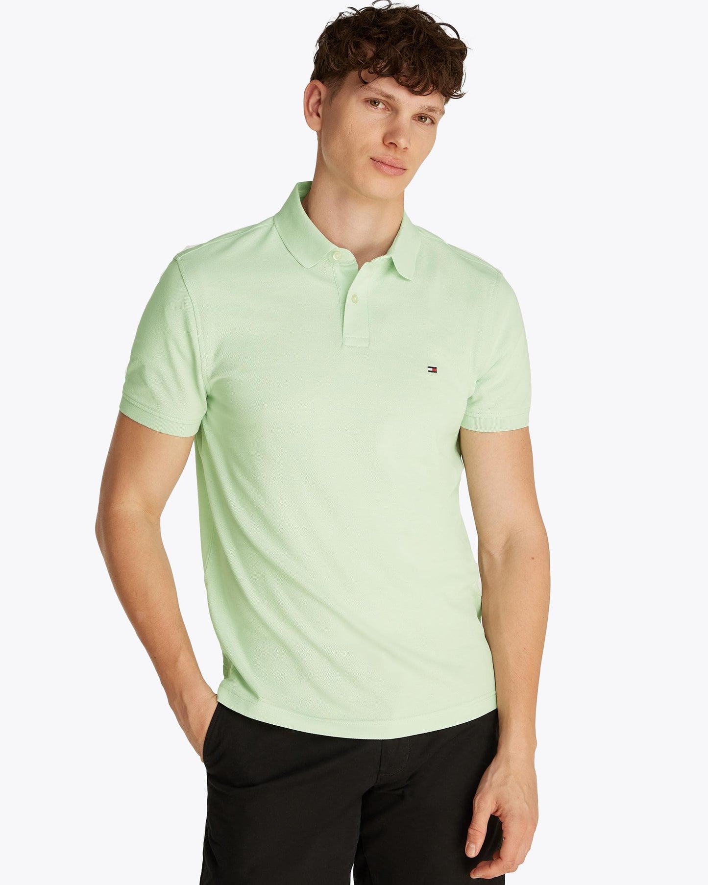 Tommy Hilfiger 1985 Regular Fit Mens Polo - Opal Green