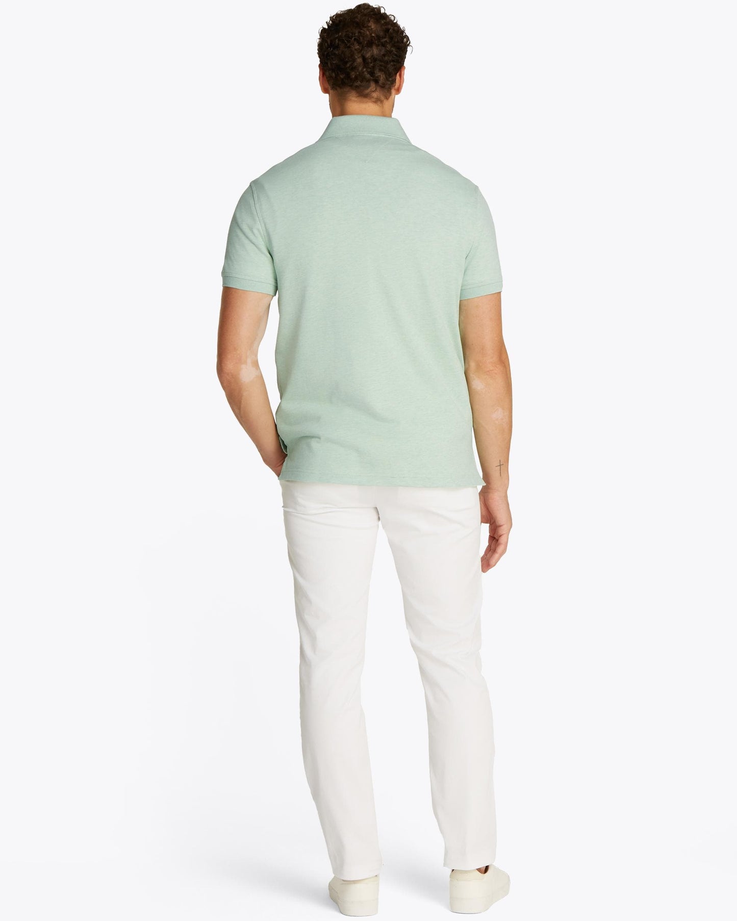 Tommy Hilfiger 1985 Regular Fit Mens Polo - Mint Gel Heather