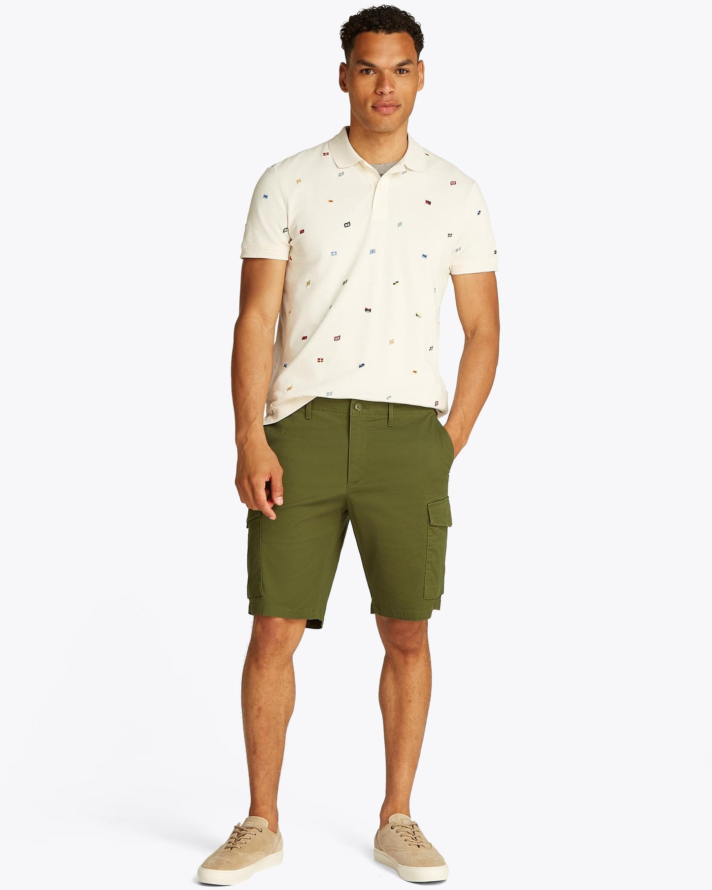 Tommy Hilfiger Harlem 1985 Mens Cargo Shorts - Army Green