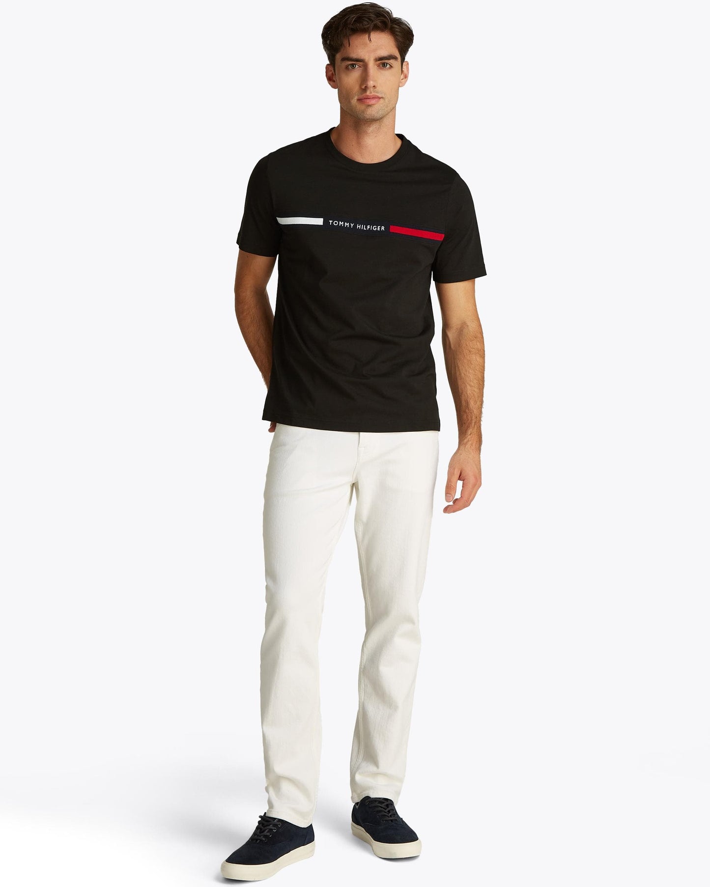 Tommy Hilfiger Hilfiger Chest Insert Mens T-Shirt - Black