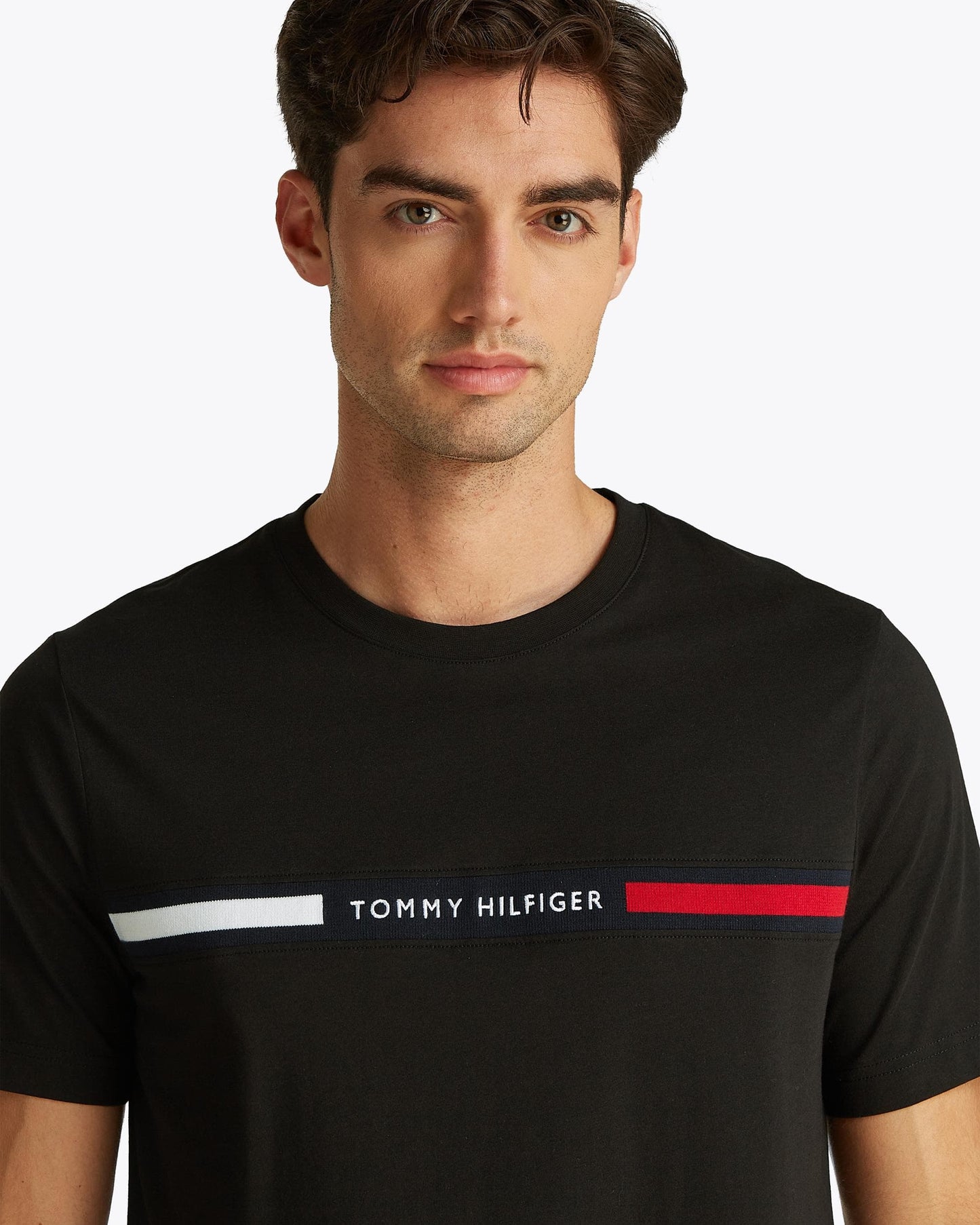 Tommy Hilfiger Hilfiger Chest Insert Mens T-Shirt - Black