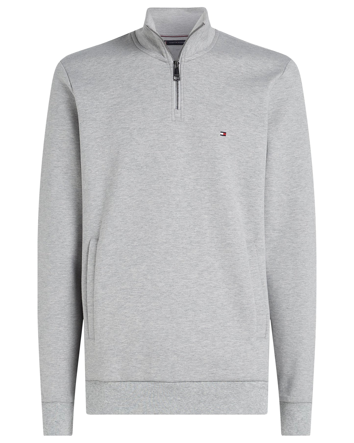 Tommy Hilfiger Essential Intechno Mens Half Zip Sweatshirt - Light Grey Heather