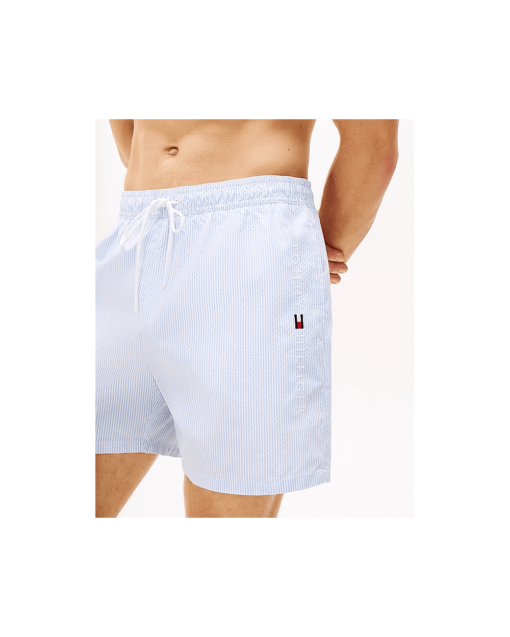 Tommy Hilfiger Medium Drawstring Stripe Mens Swim Shorts