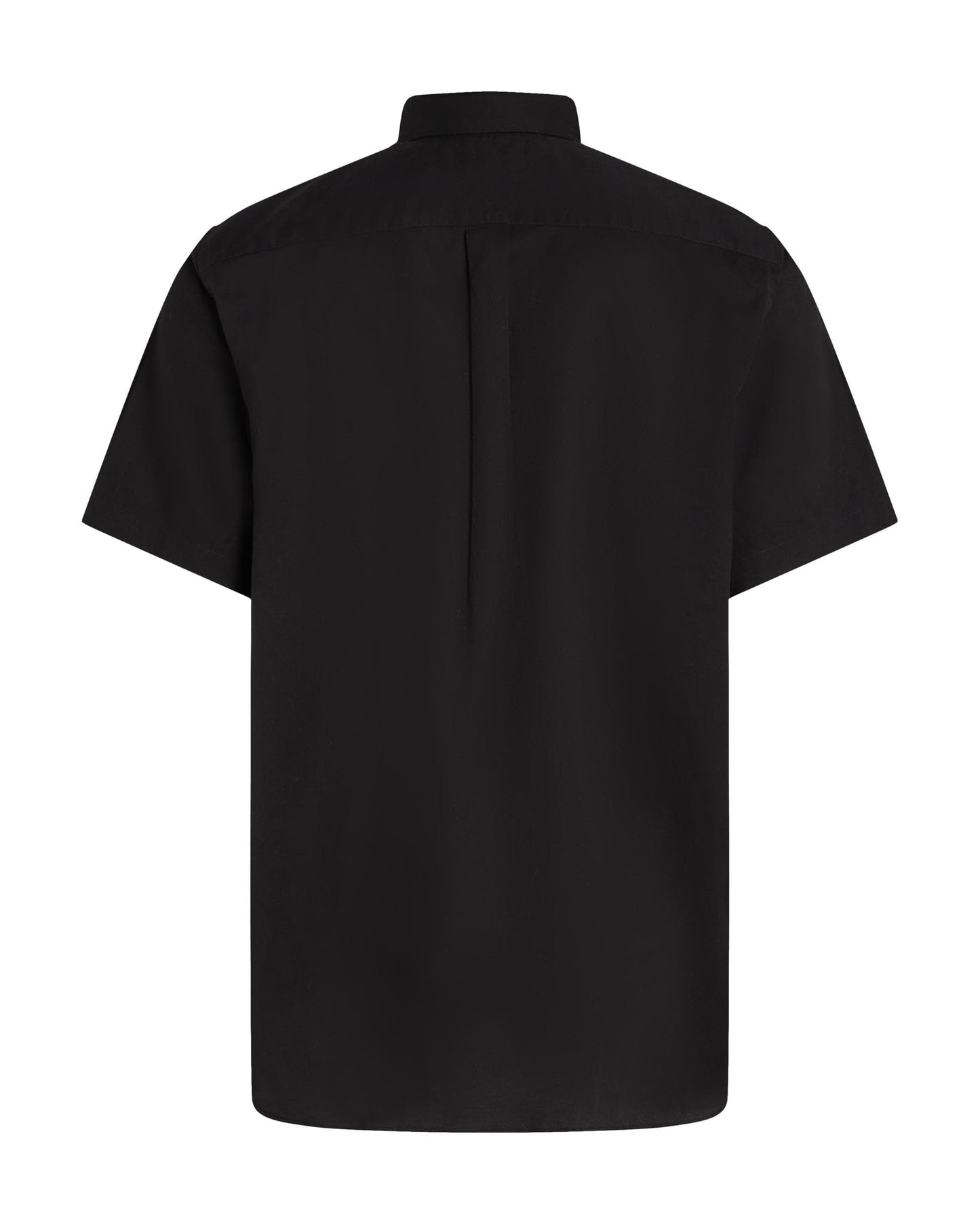 Tommy Hilfiger Flex Poplin Solid Short Sleeve Mens Shirt - Black