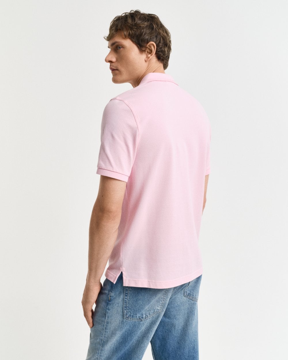 GANT Mens Regular Fit Short Sleeve Shield Logo Pique Polo - 637 California Pink