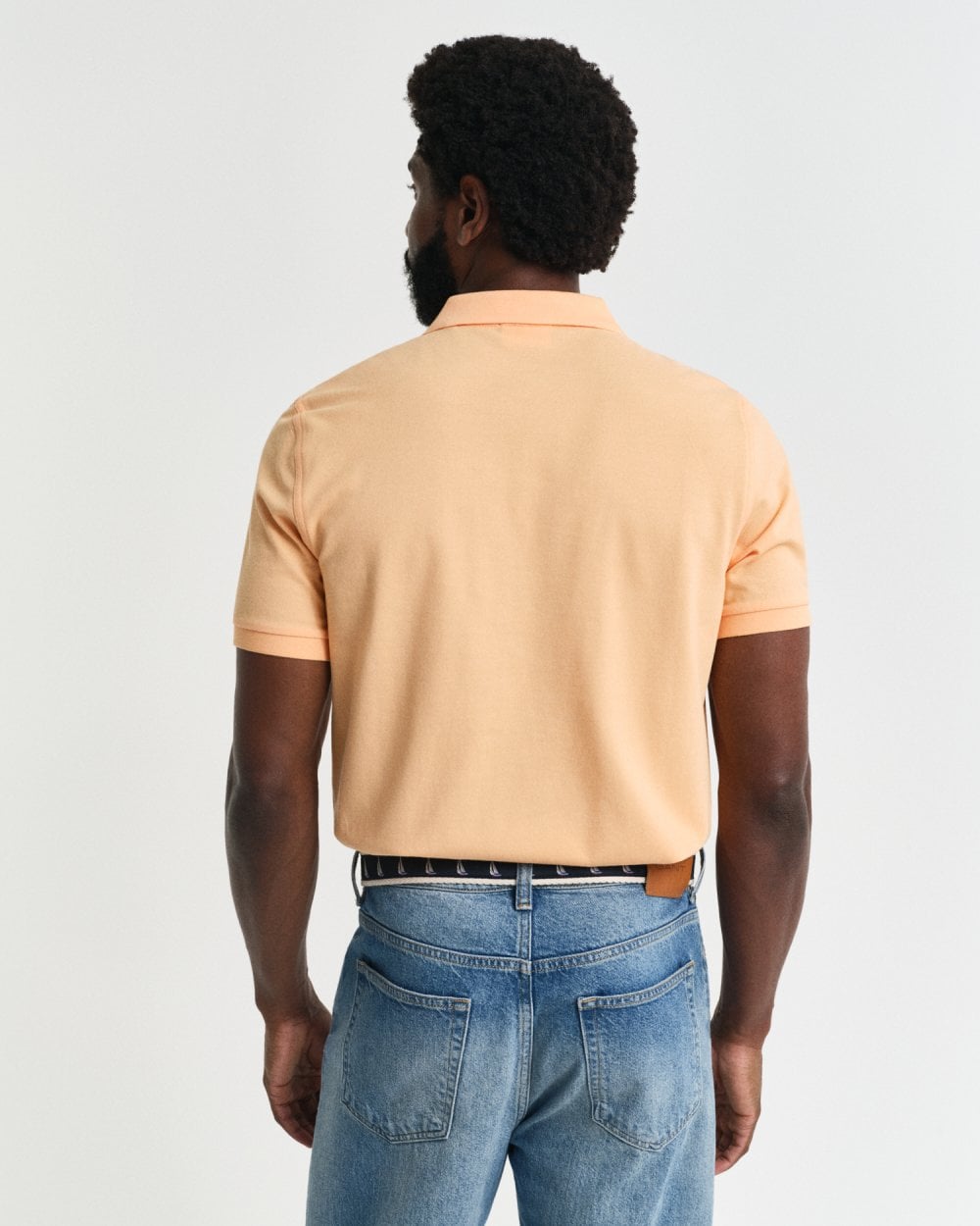 GANT Mens Regular Fit Short Sleeve Shield Logo Pique Polo - 848 Peachy Orange