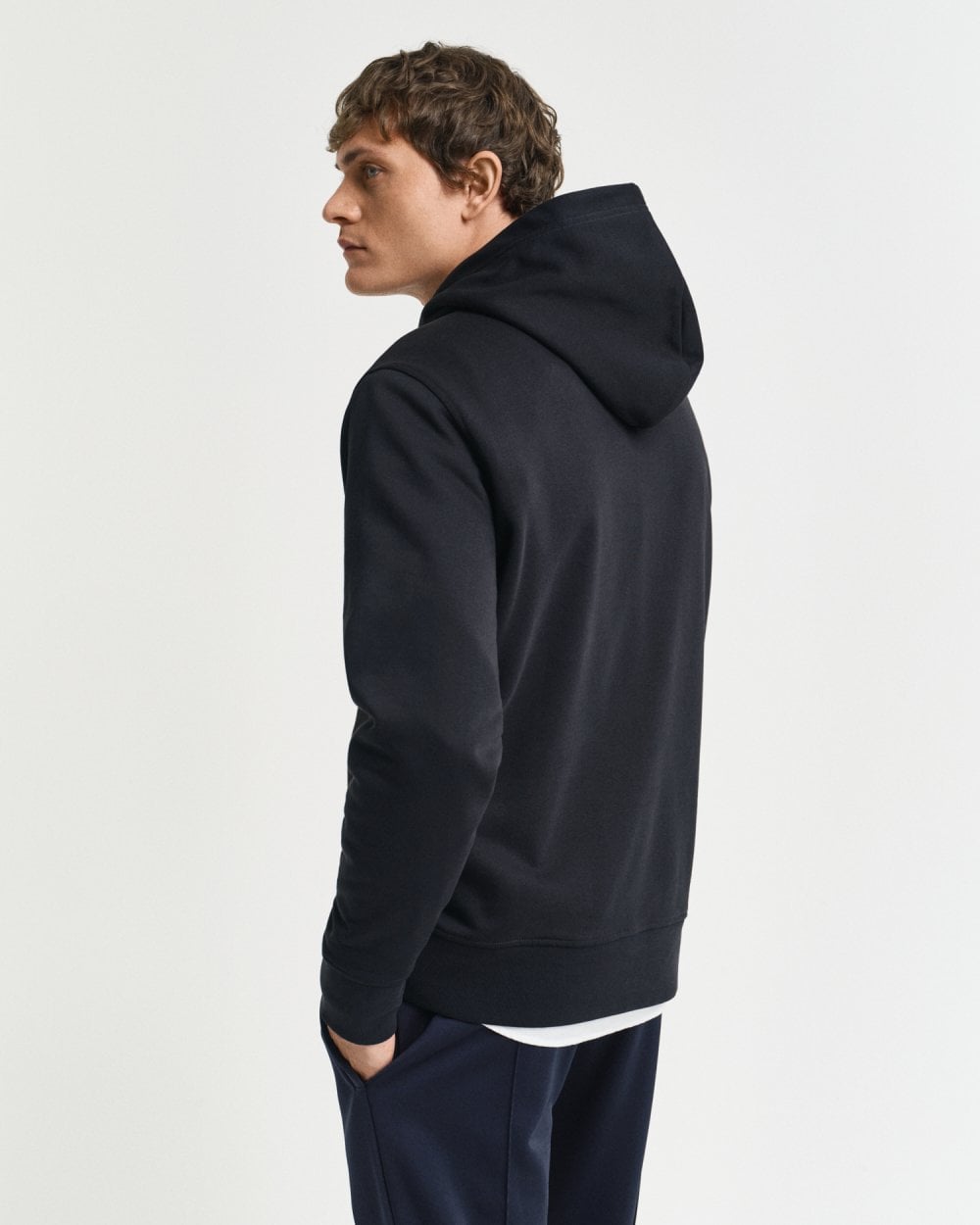 GANT Mens Pullover Graphic Hoodie - 5 Black