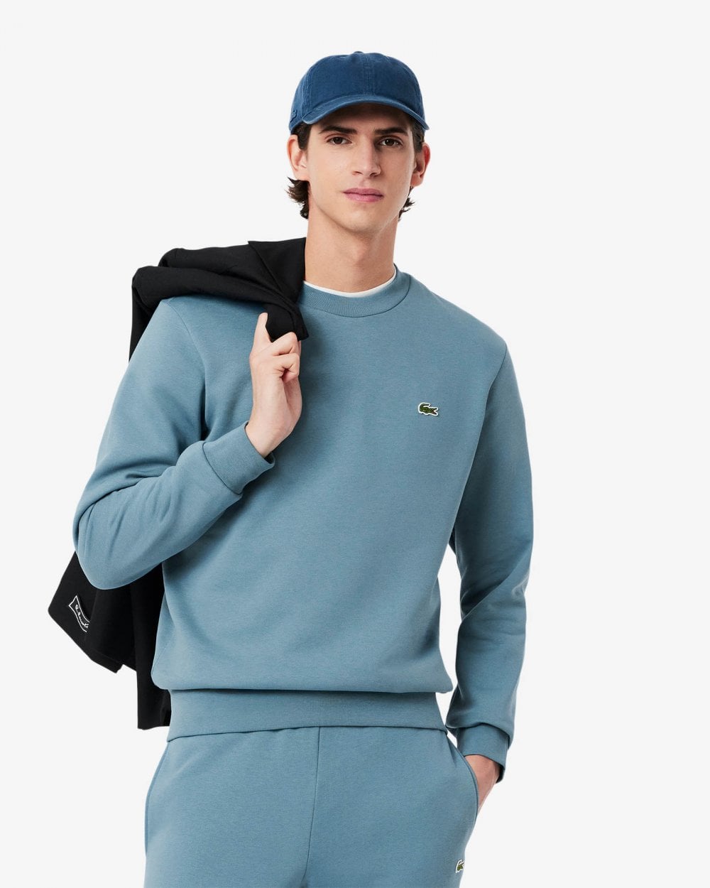 Lacoste Mens Crew Neck Fleece Sweatshirt