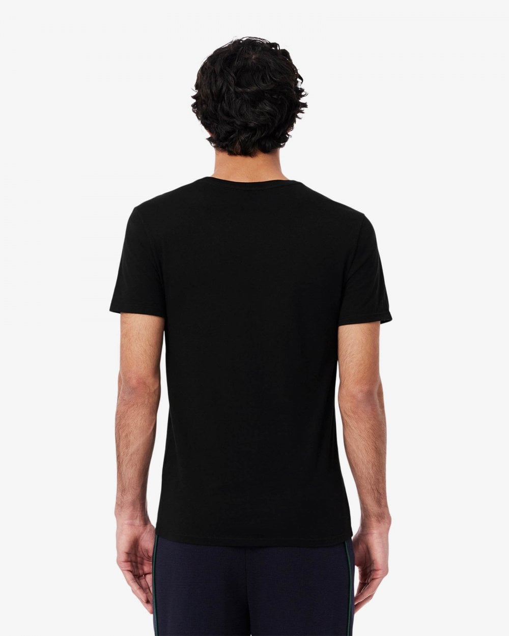 Lacoste Mens 3-Pack Plain Mens T-Shirts - Black 031