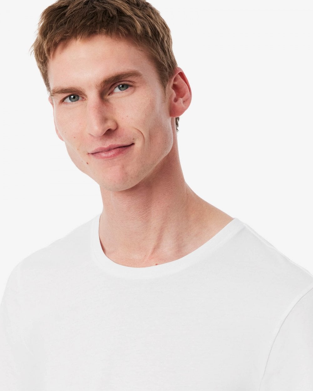 Lacoste Mens 3-Pack Plain Mens T-Shirts - White 001