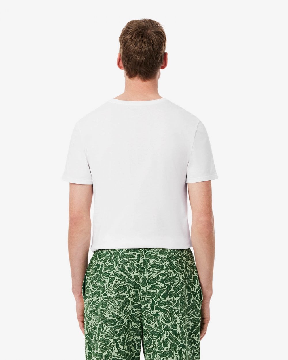 Lacoste Mens 3-Pack Plain Mens T-Shirts - White 001