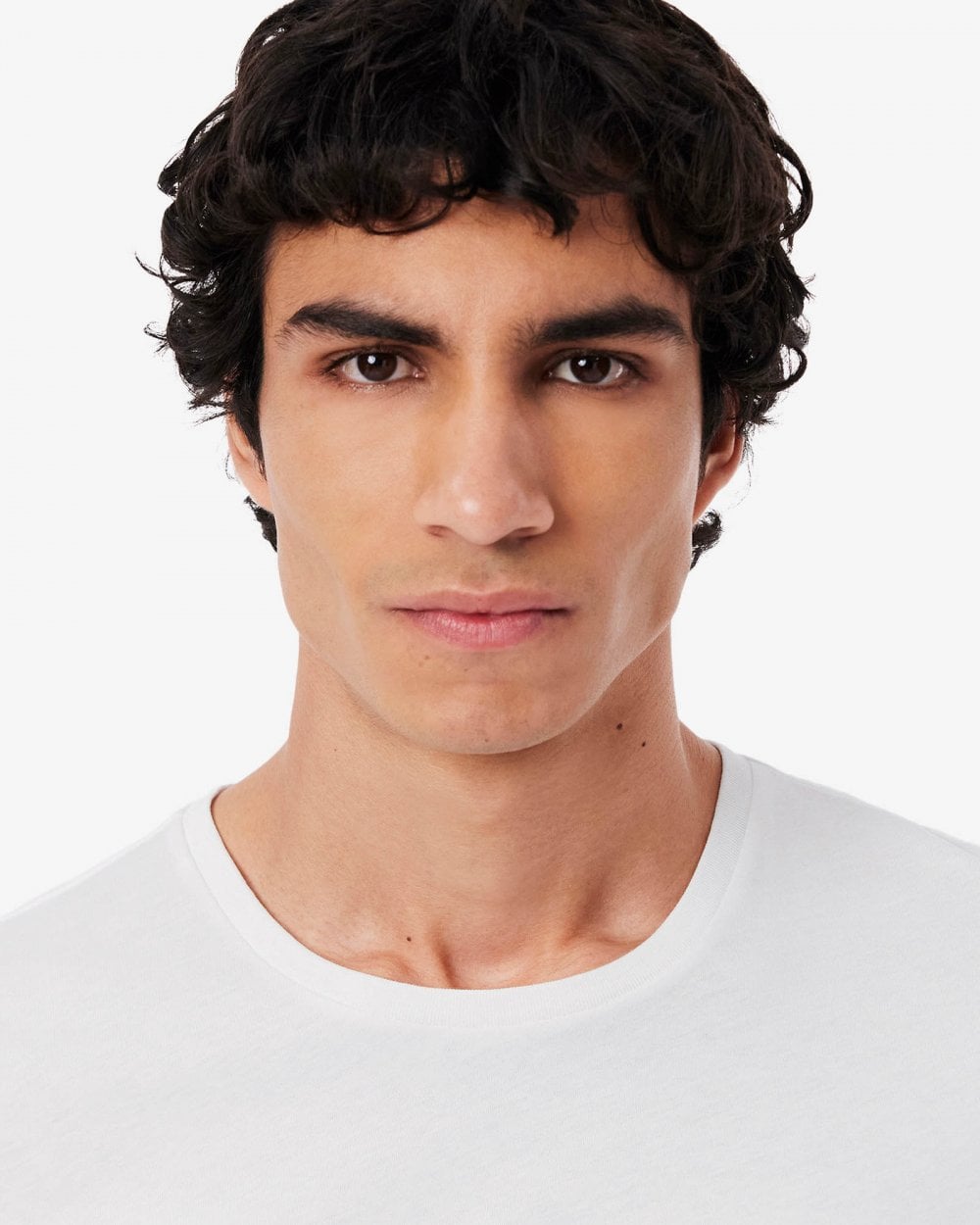 Lacoste Mens 3-Pack Plain Mens T-Shirts - White/Silver Chine-Black BXY