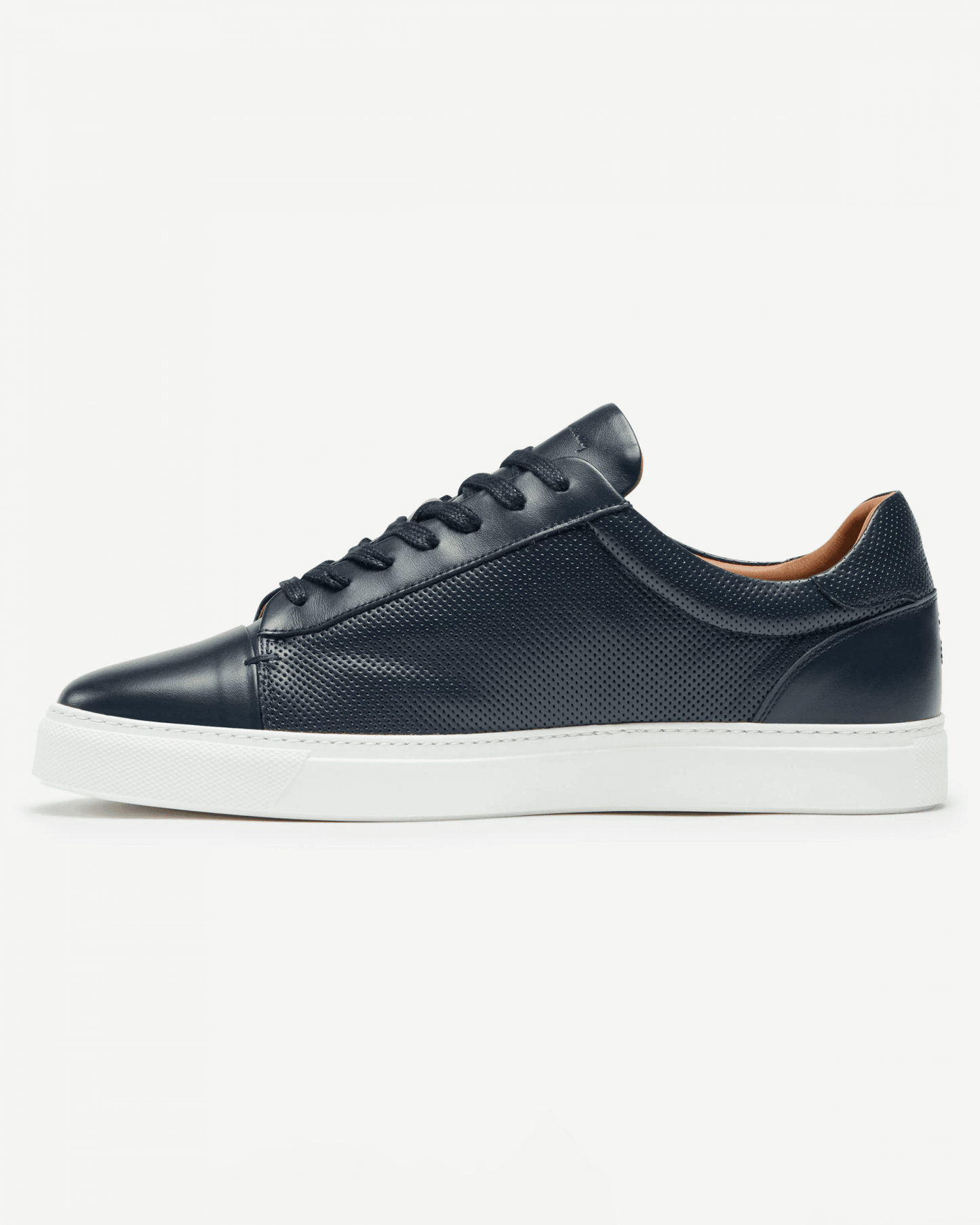Oliver Sweeney Almada Mens Perforated Leather Trainers - Navy