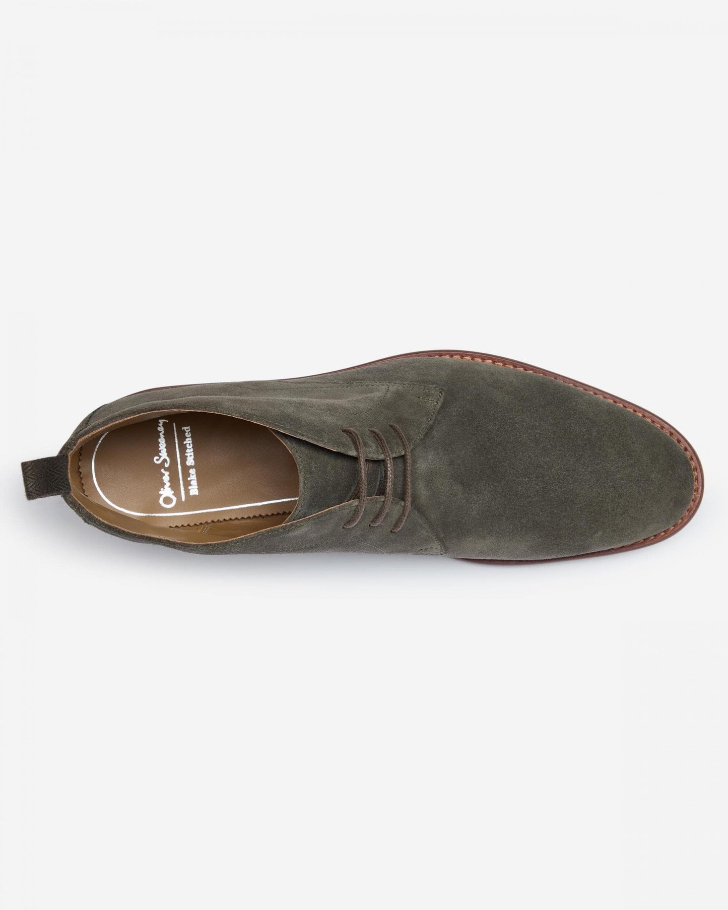 Oliver Sweeney Farleton Suede Mens Chukka Boot - Khaki Green