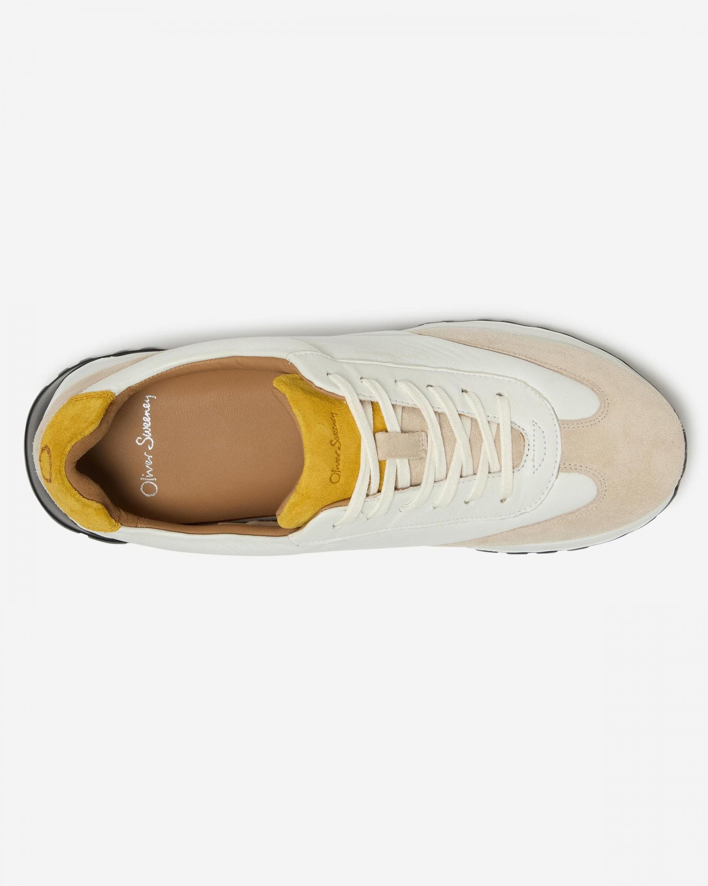 Oliver Sweeney Mylor Mens Nappa Leather & Suede Trainers - White