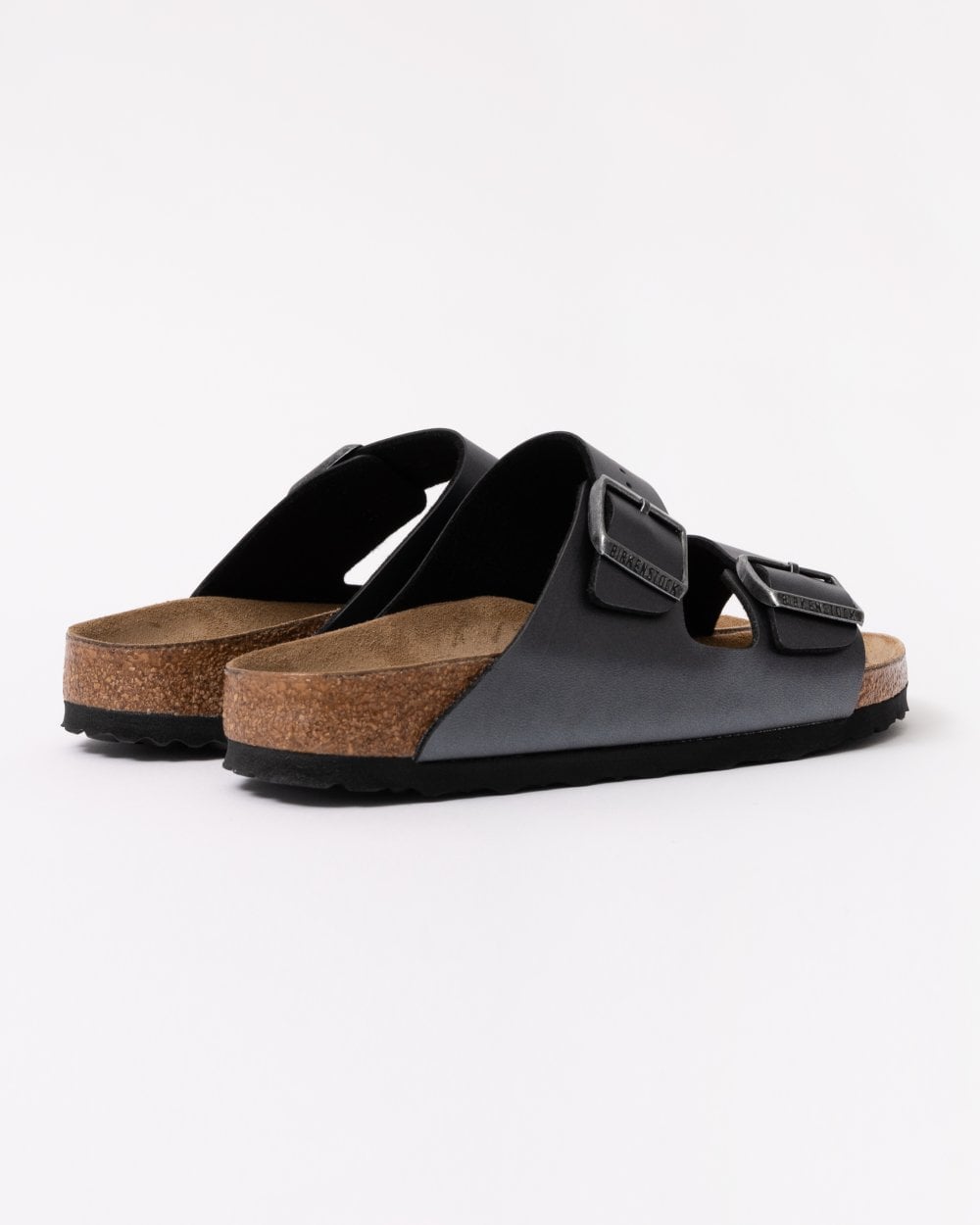 Birkenstock Arizona Birko-Flor Metallic Womens Sandals - Metallic Black