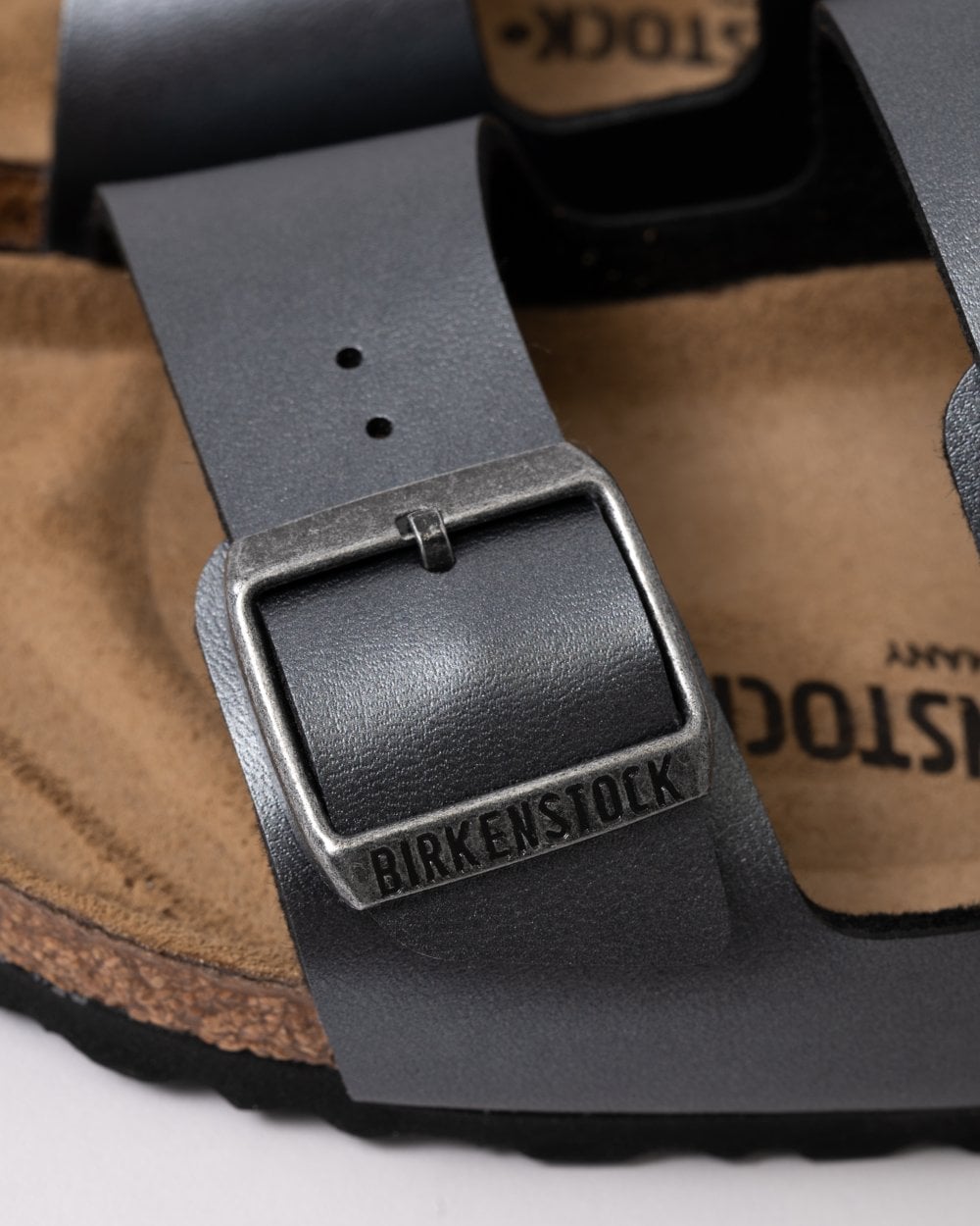 Birkenstock Arizona Birko-Flor Metallic Womens Sandals - Metallic Black