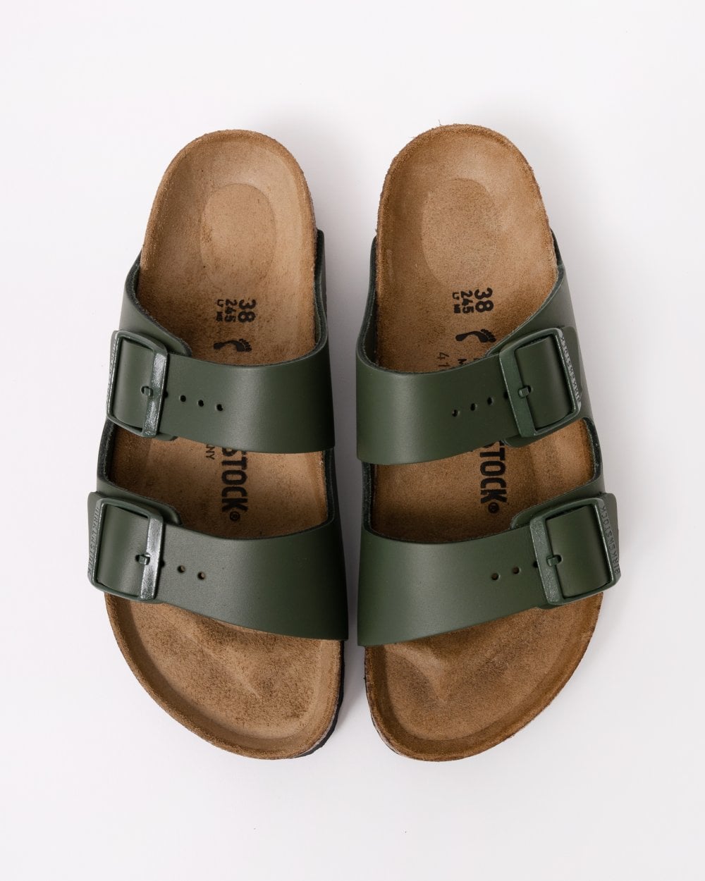 Birkenstock Arizona Natural Leather Womens Sandals - Thyme