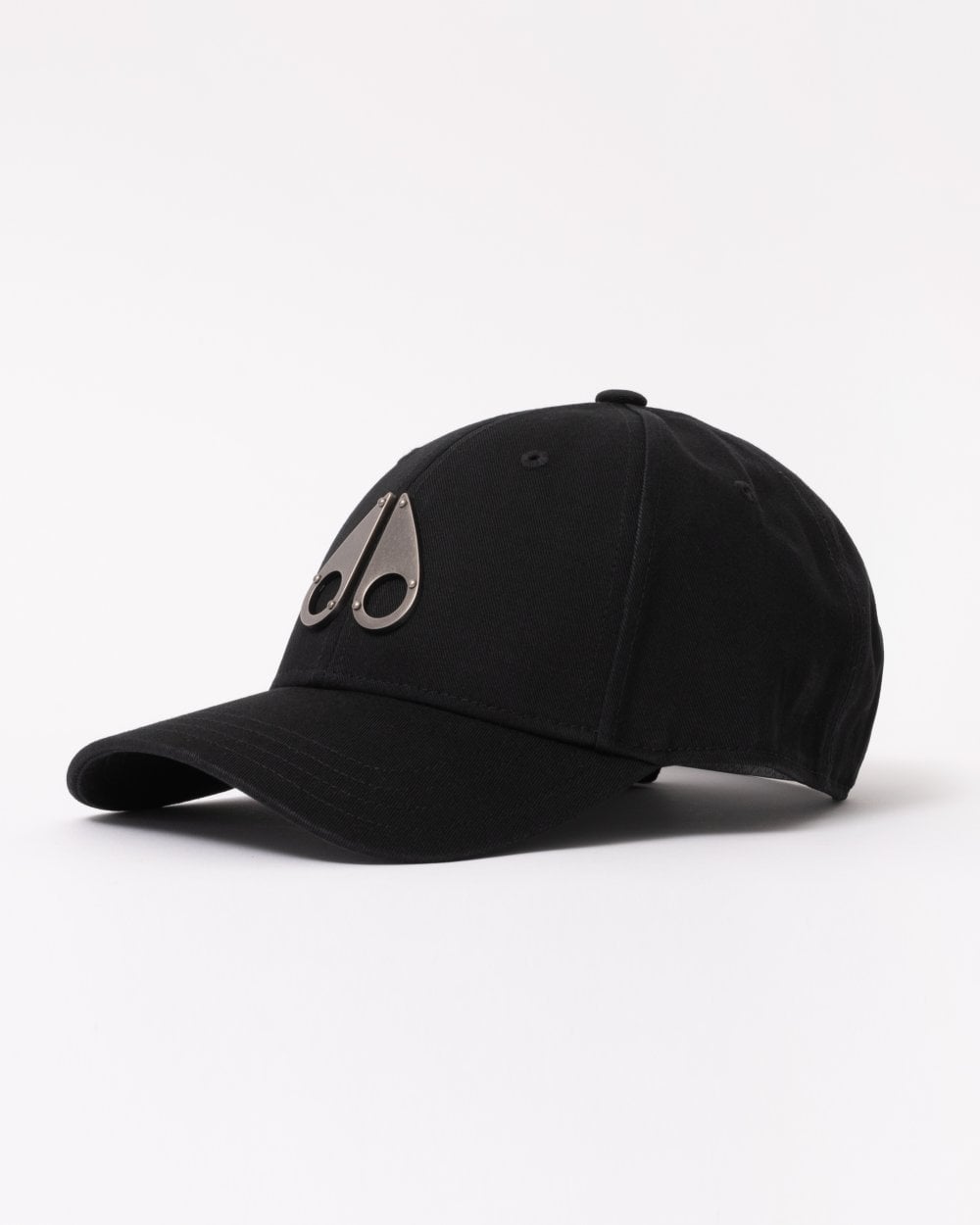 Moose Knuckles Front Logo Icon Cap - Black/Nickel Logo