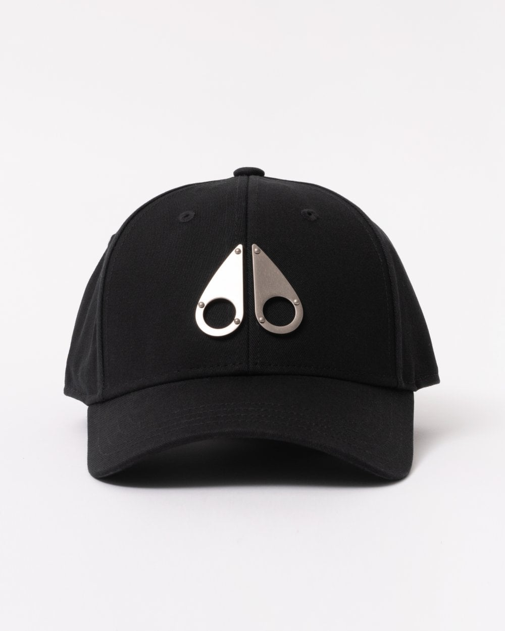 Moose Knuckles Front Logo Icon Cap - Black/Nickel Logo