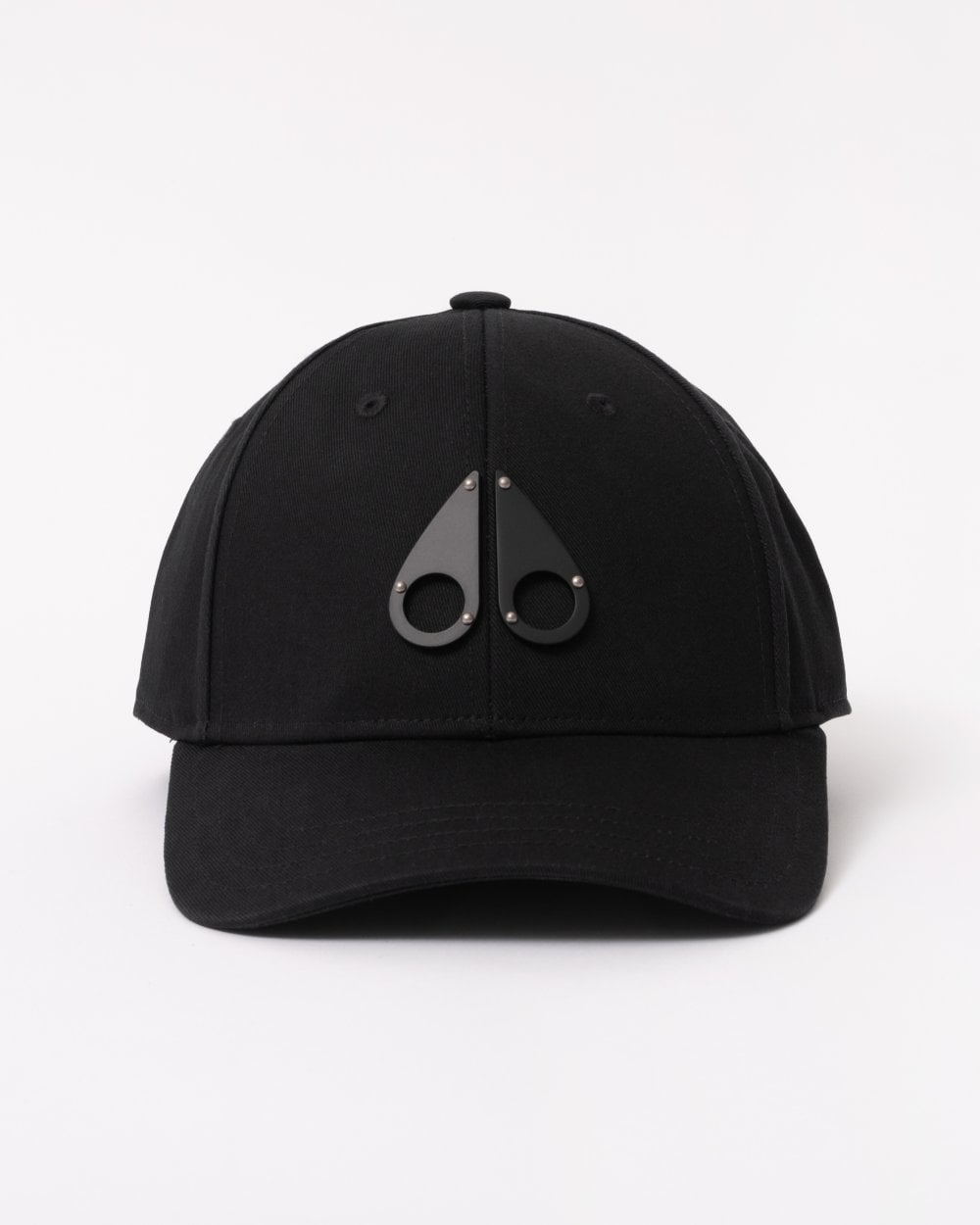 Moose Knuckles Front Logo Icon Cap - Black/Black Logo