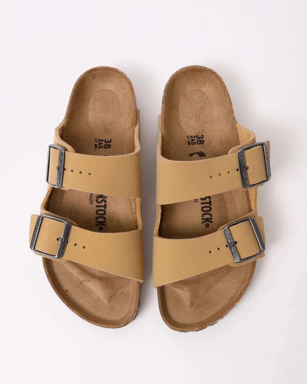 Birkenstock Arizona Birkibuc Womens Sandals - Birkibuc Latte Cream