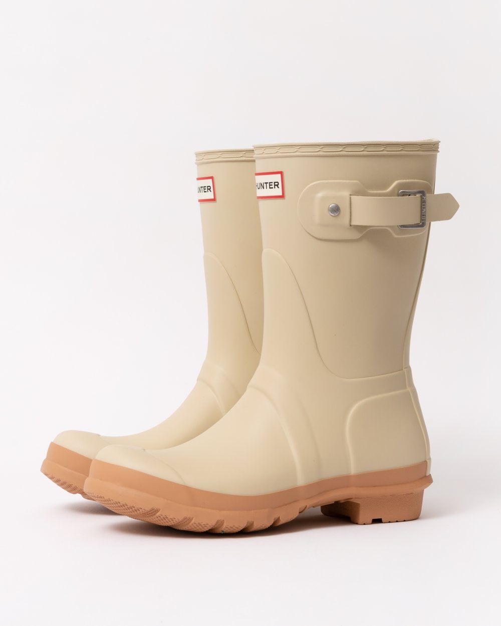Hunter Original Short Womens Wellies - Gravel/Biscuit
